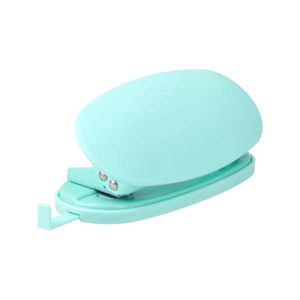 Biro Time Jasper Hole Punch, rubberized, mint