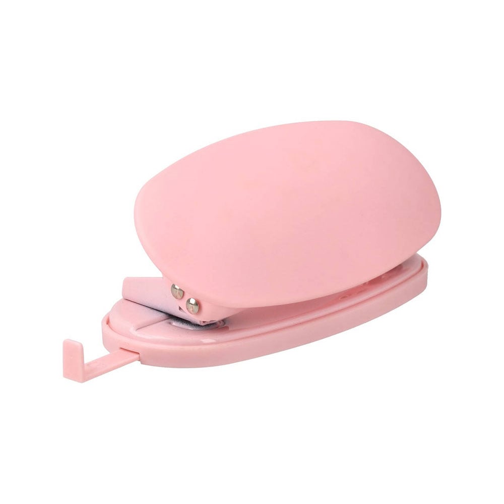Biro Time Jasper Hole Punch, rubberized, pink