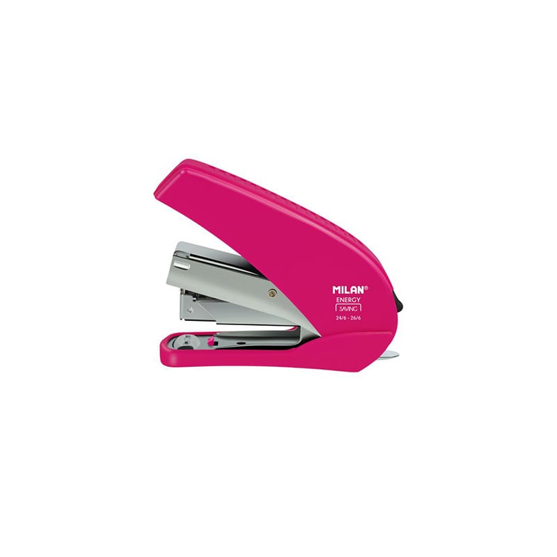 Milan Stapler Acid Compact, 24/6, for 20 sheets, pink