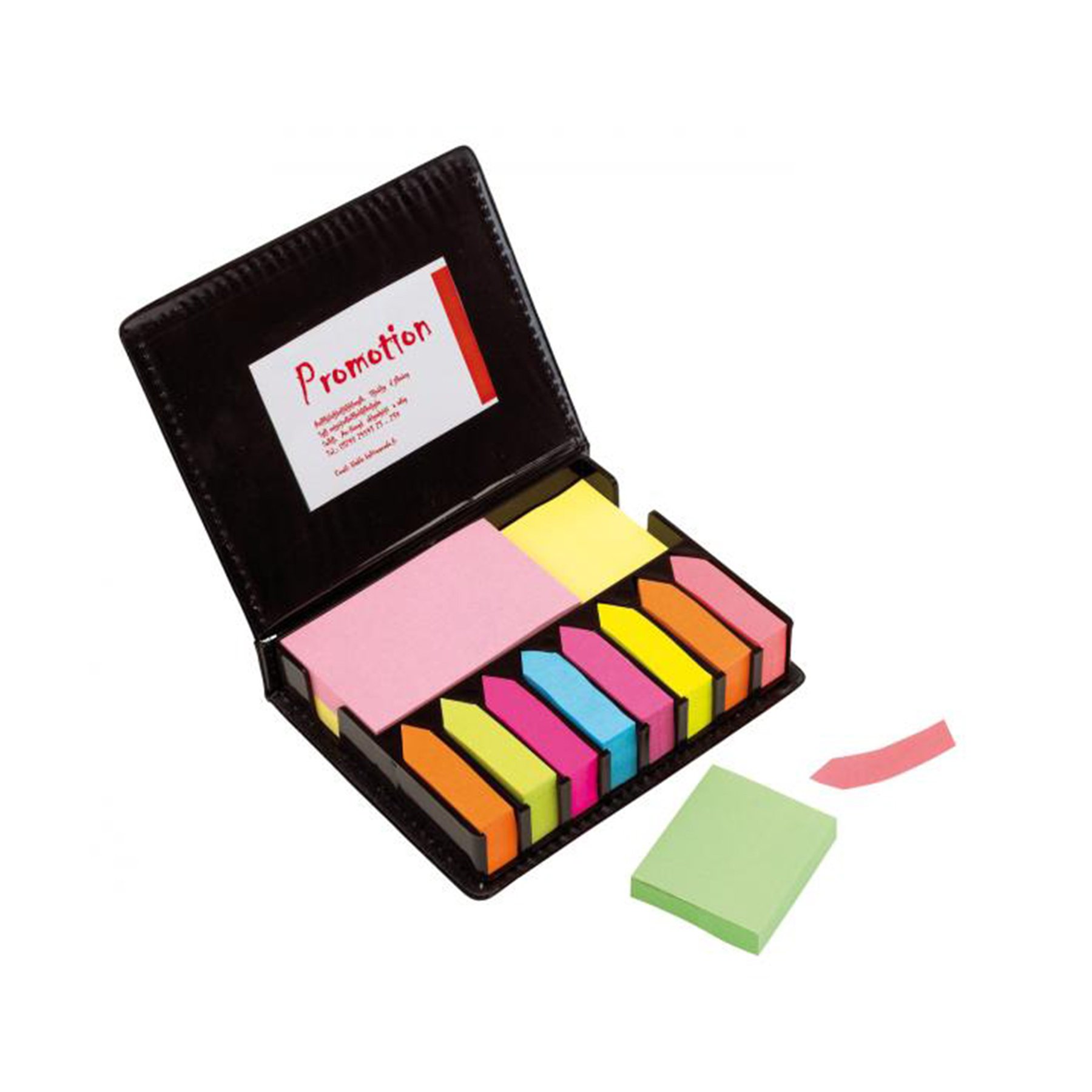 TOPS Sticky notes and indexes "Remind Me", colored, in black leather box