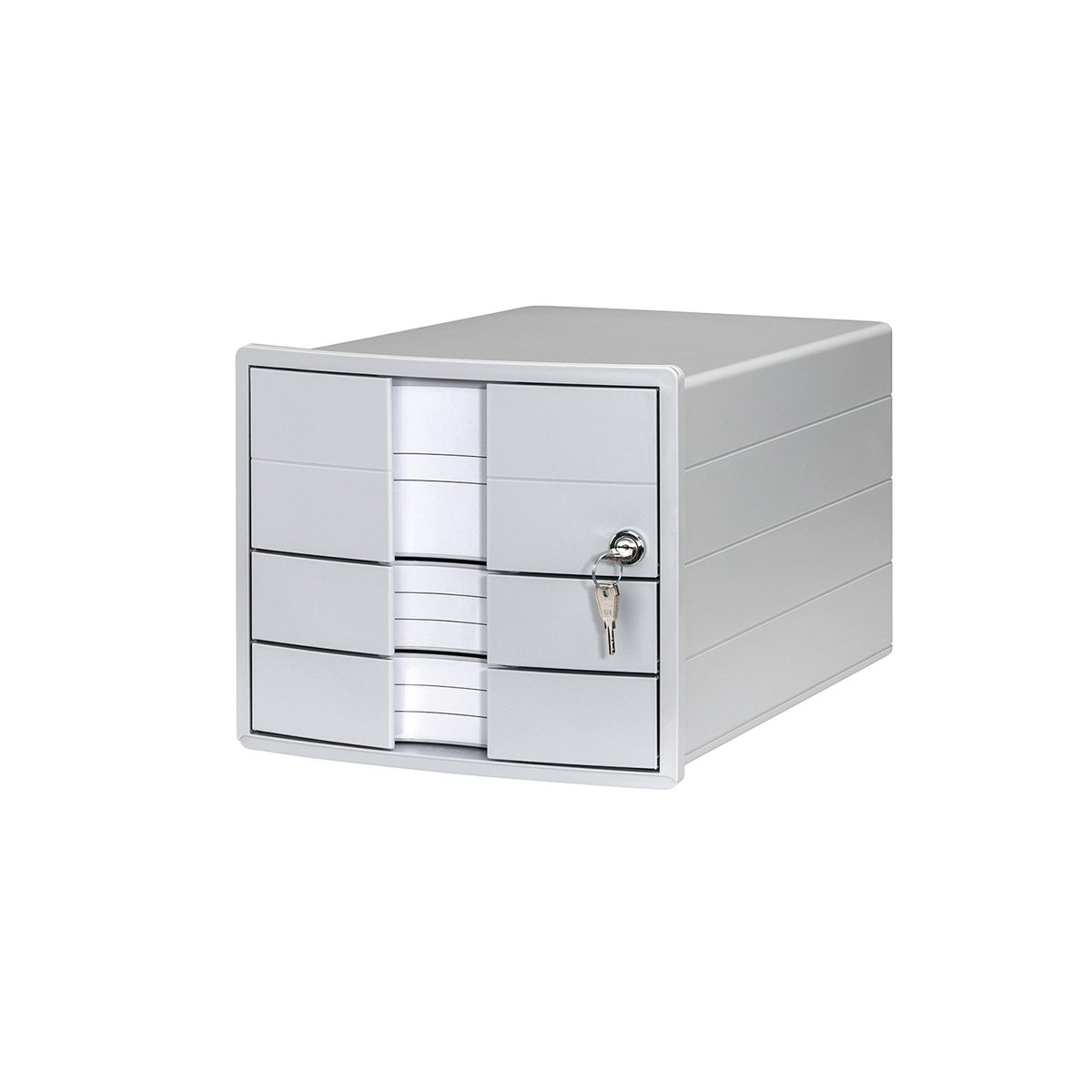 HAN Box Impuls, 3 drawers with lock, light gray