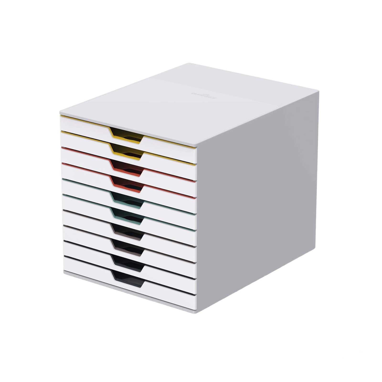 Durable Document Drawer Box Varicolor, with 10 drawers, white