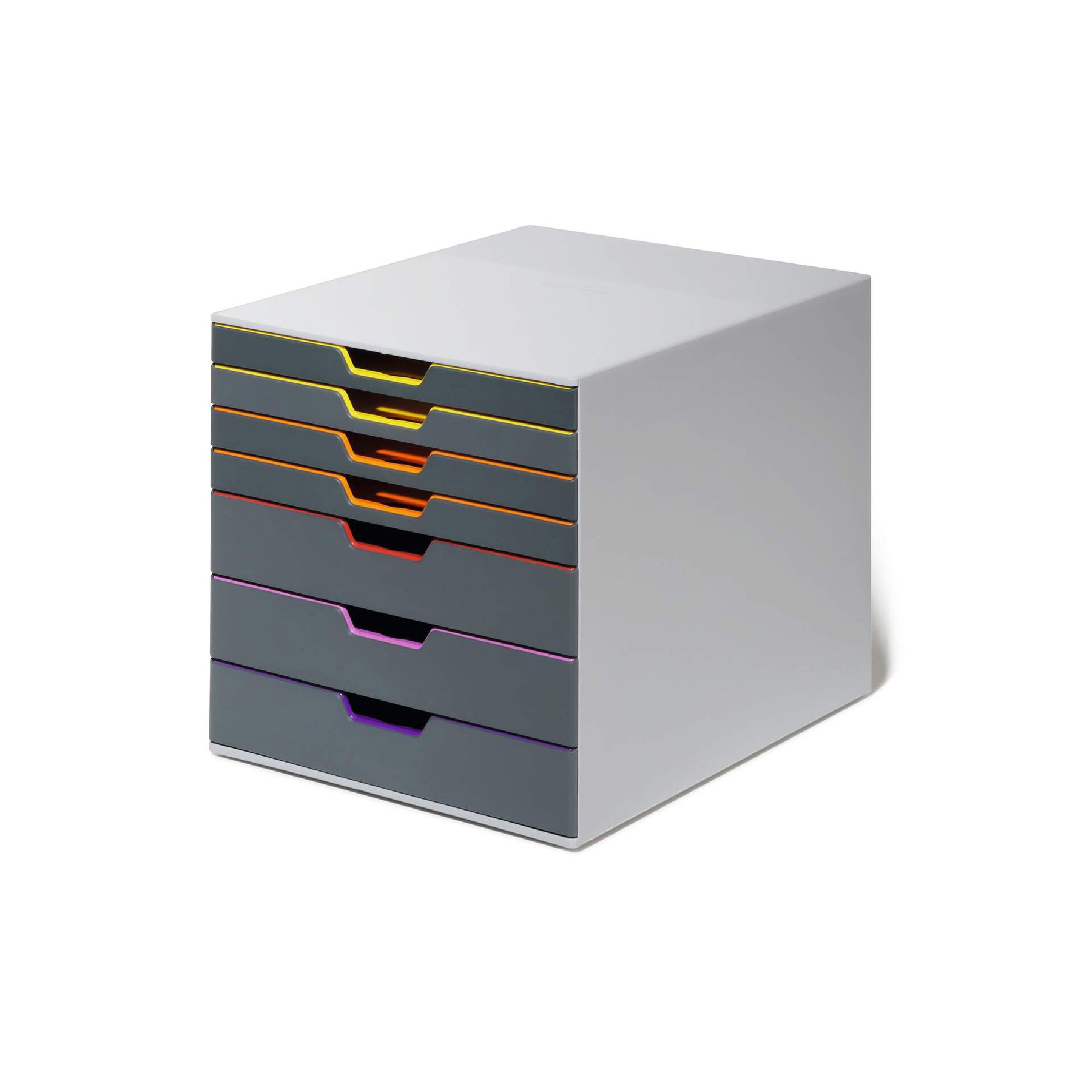 Durable Document Box Varicolor, with 7 drawers, gray