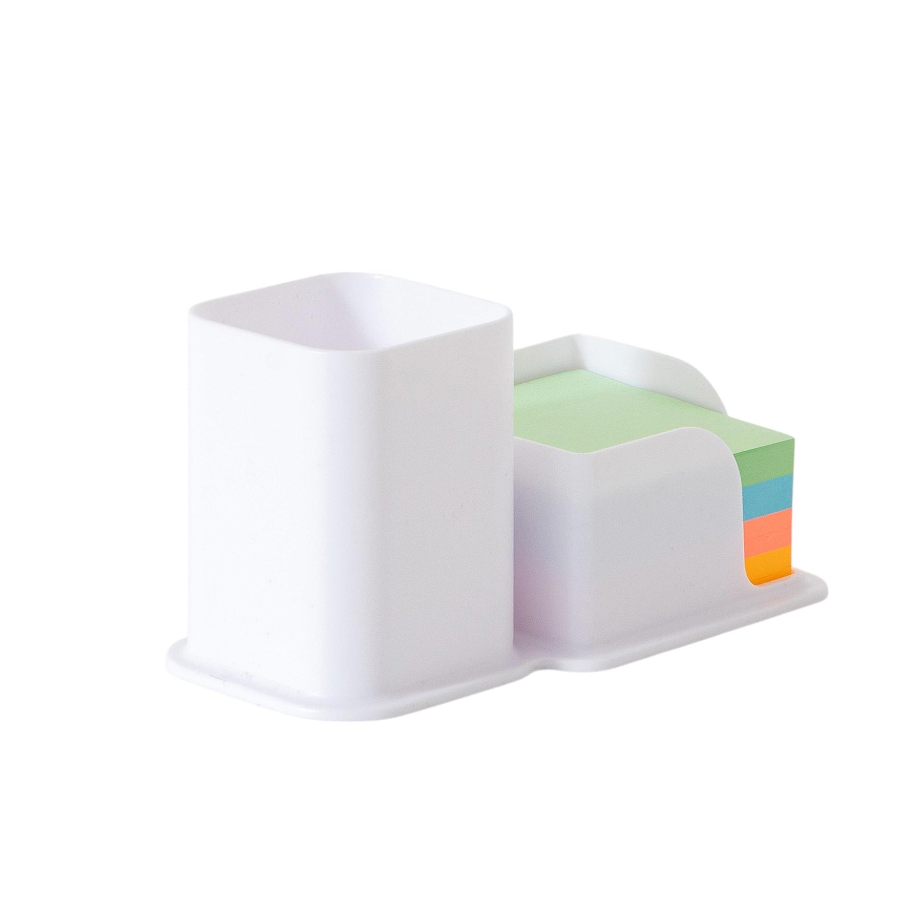 Sworld Pencil holder with note holder, 2 in 1, white