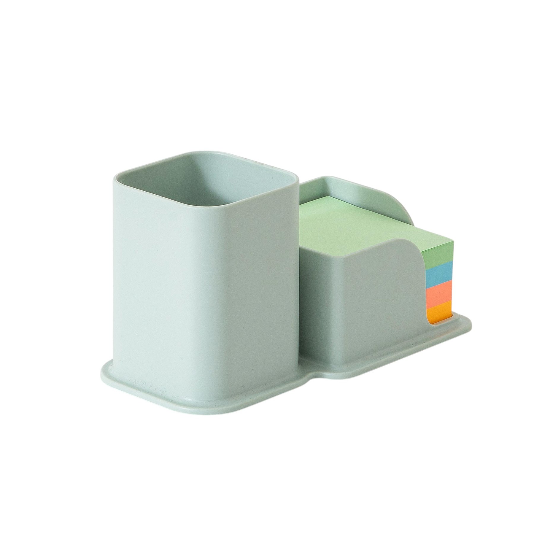 Sworld Pencil Holder with Note Holder, 2in1, green