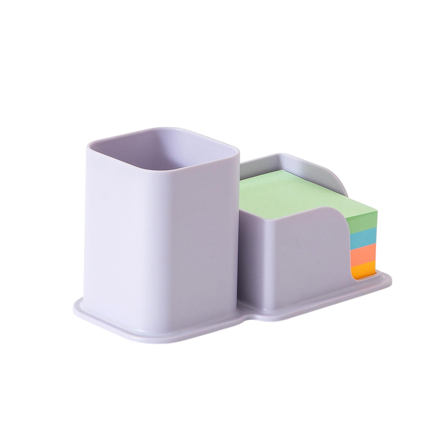 Sworld Pencil Holder with Note Pad, 2-in-1, Purple