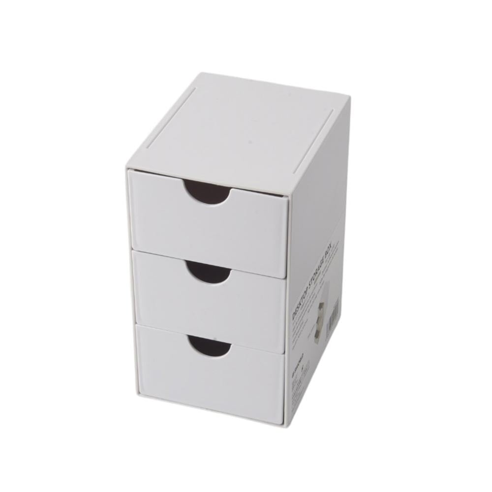Sworld Desk organizer, with 3 drawers, white