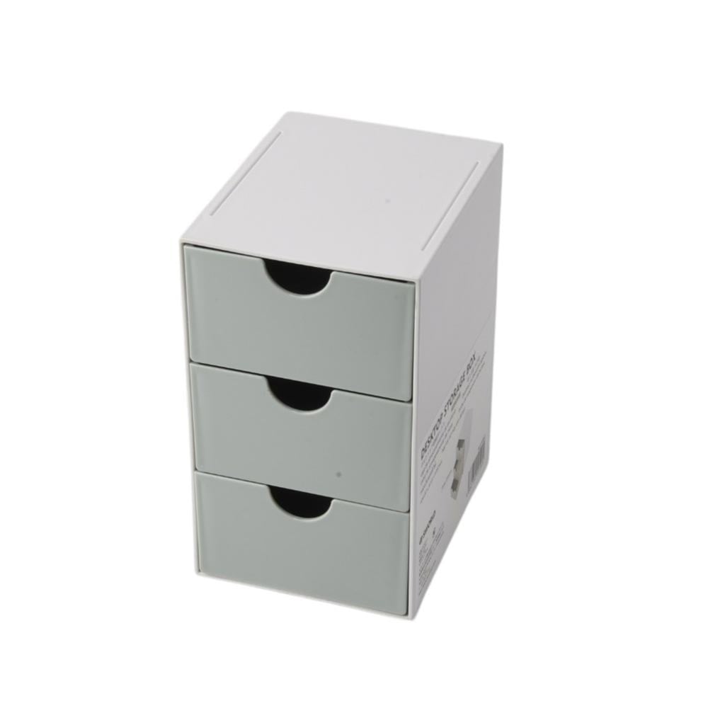 Sworld Desk Organizer, with 3 drawers, green