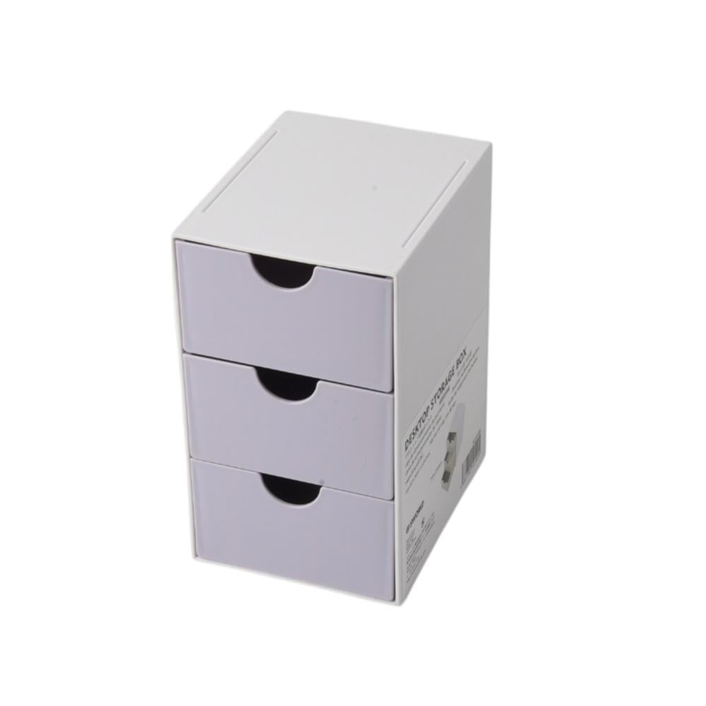 Sworld Desk organizer, with 3 drawers, purple