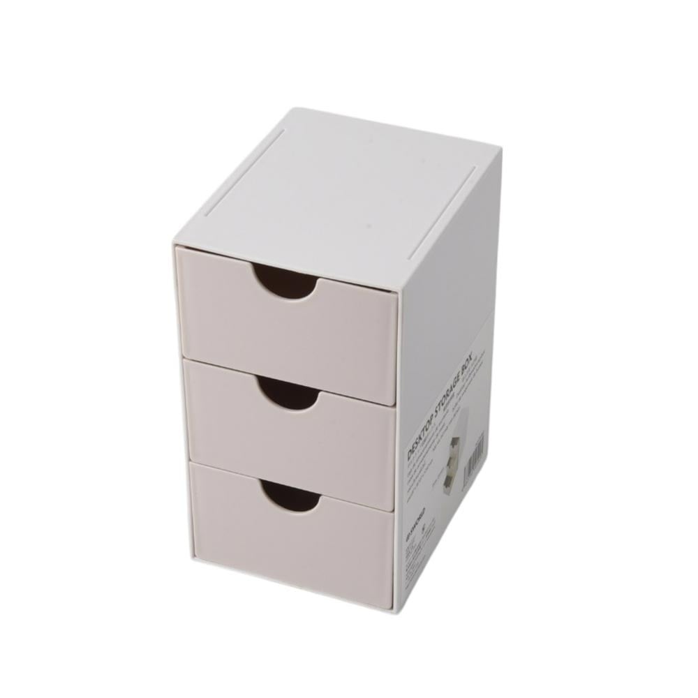 Sworld Desk organizer, with 3 drawers, pink