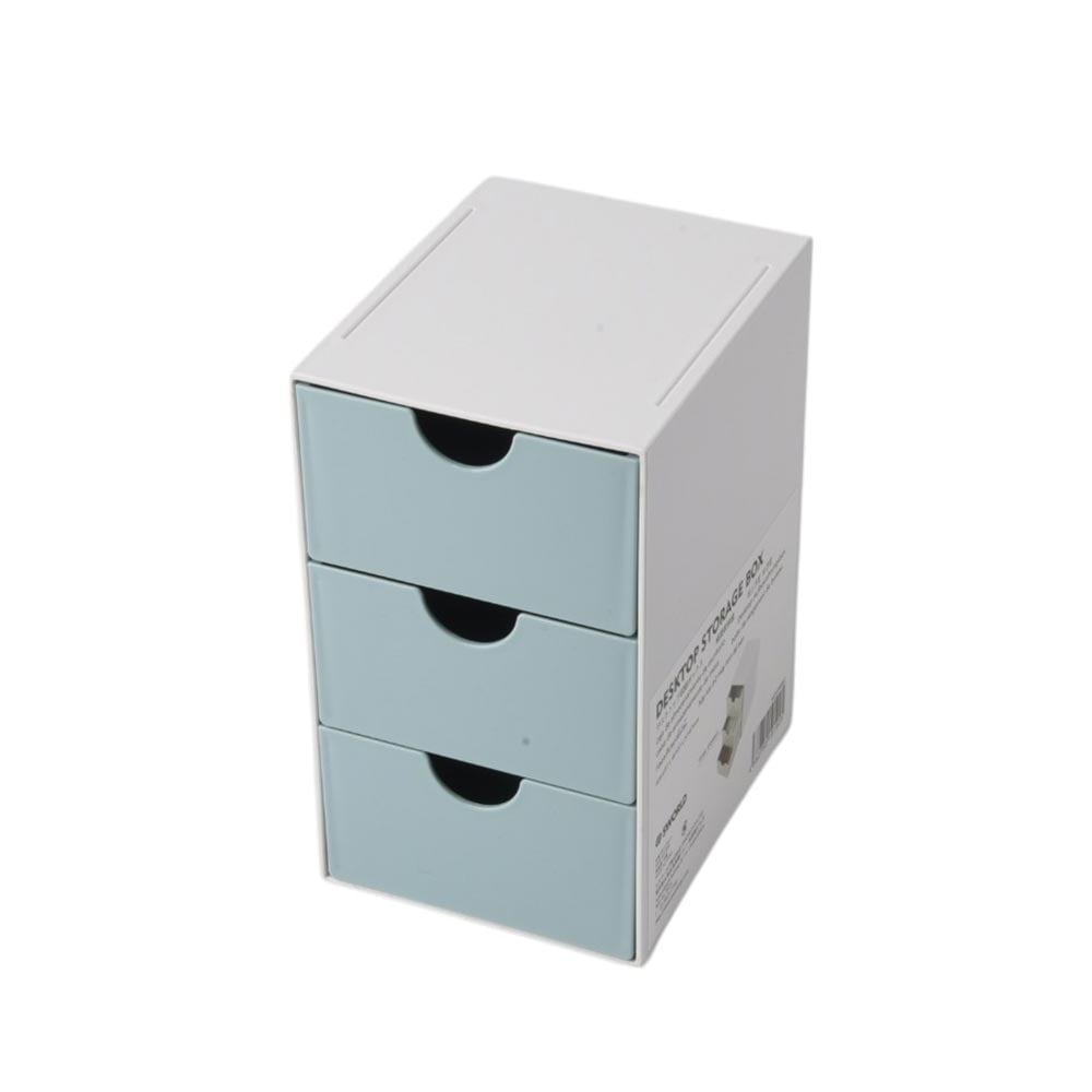 Sworld Desk Organizer, with 3 drawers, blue