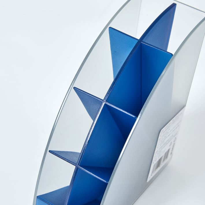 Sworld Pen holder, with 4 compartments, blue