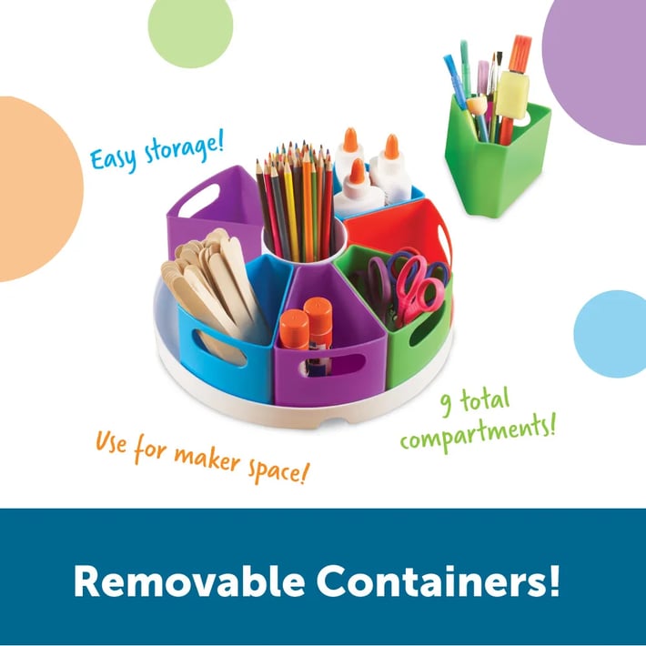 Learning Resources Desk Organizer, plastic, with 8 compartments