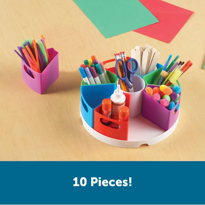 Learning Resources Desk Organizer, plastic, with 8 compartments