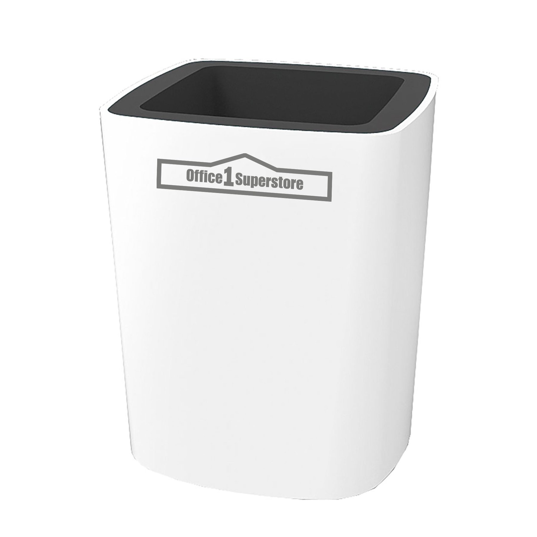 Office 1 Pencil holder Elegant, plastic, white-gray