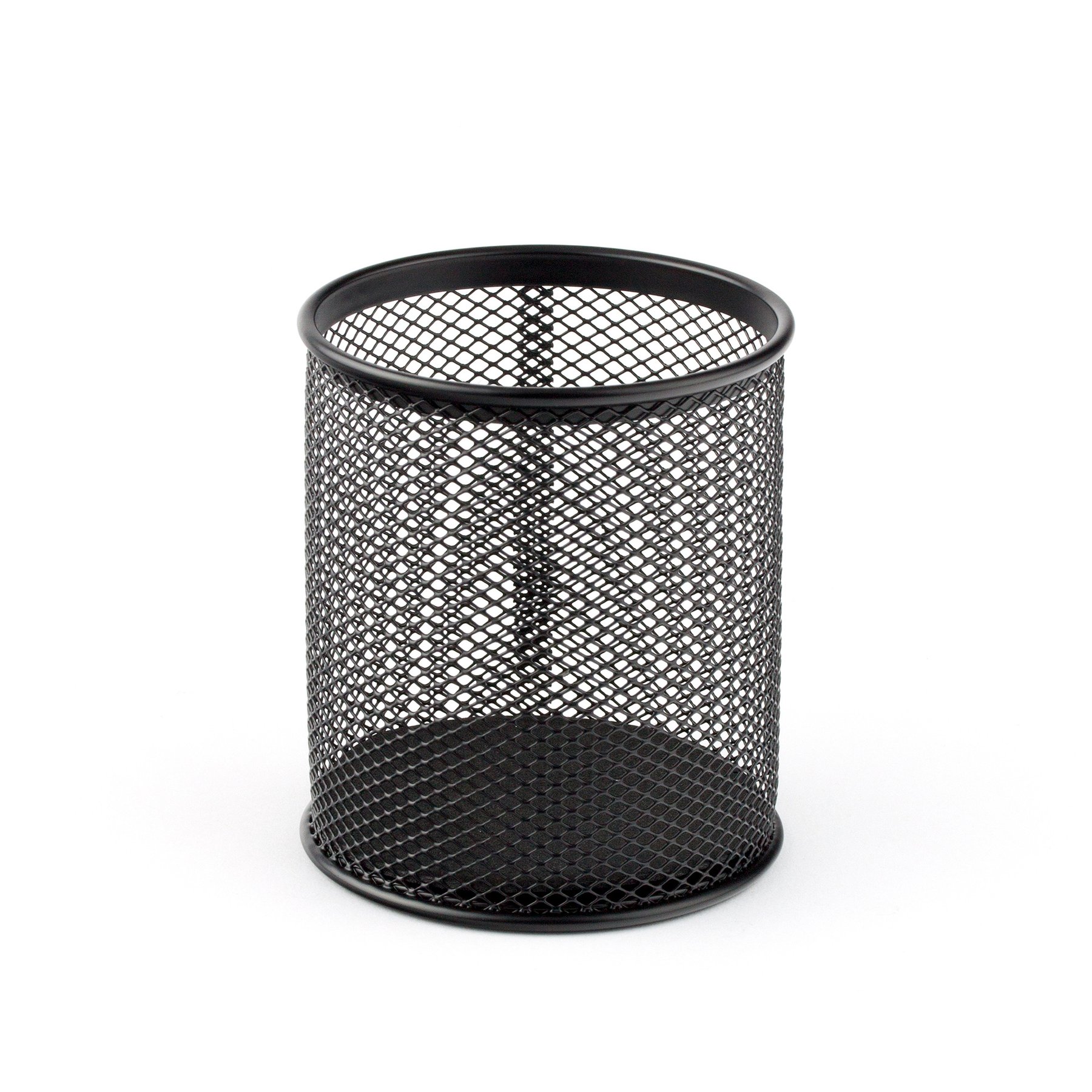 Office 1 Pencil cup, cylindrical, mesh, metal, black