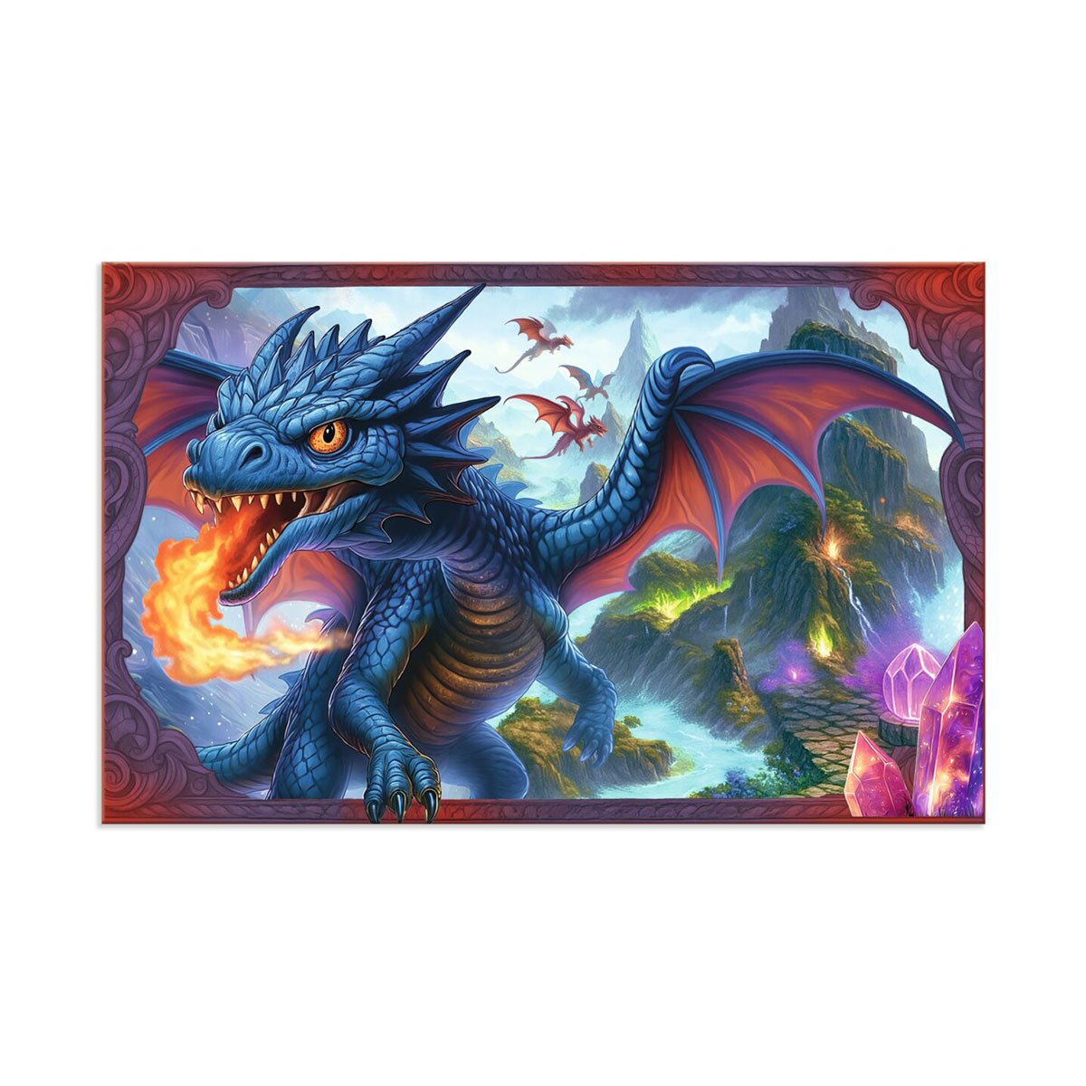 Herma Desk pad, cardboard, dragon