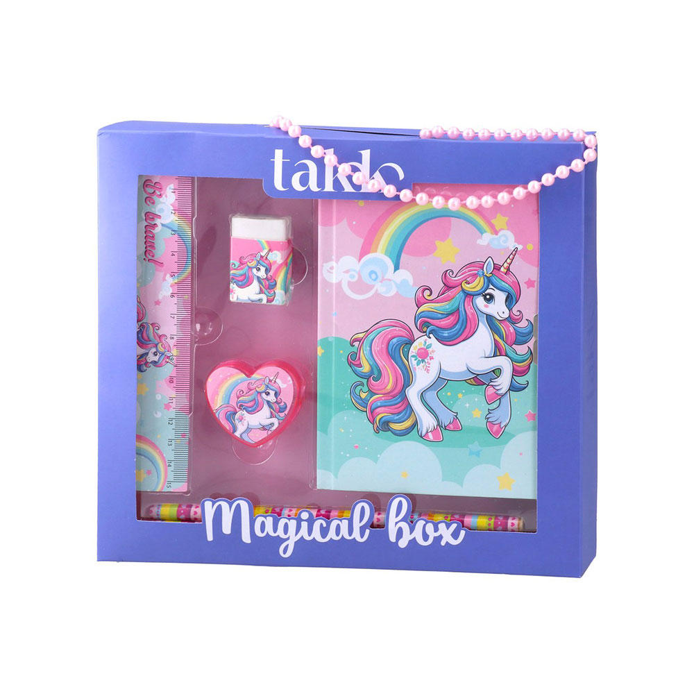 Комплект тефтер и аксесоари Takk Magical Box, Еднорог