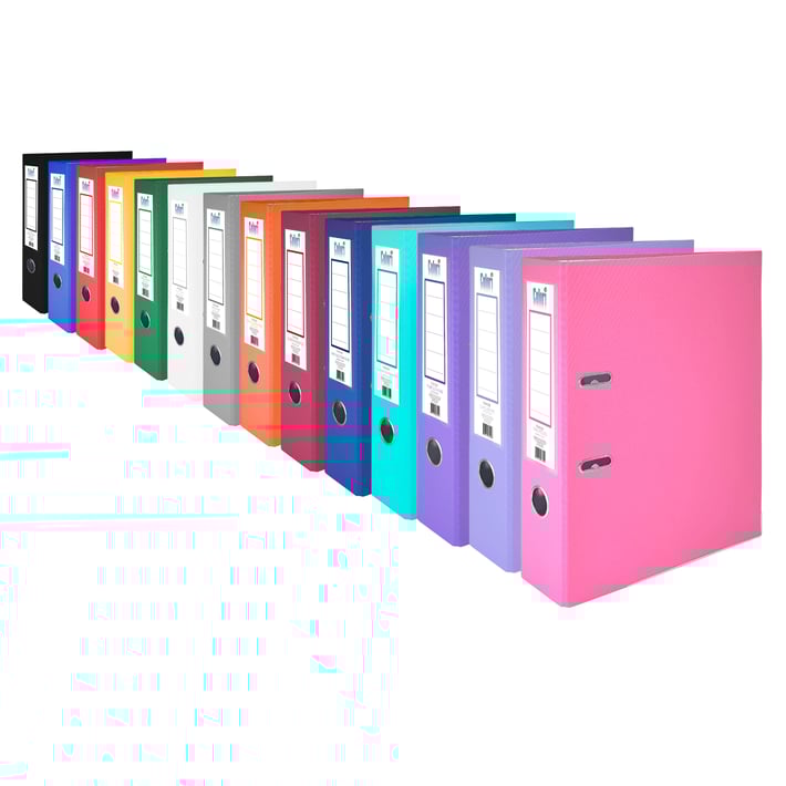 Colori Класьор, 8 cm, PP, с метален кант, оранжев