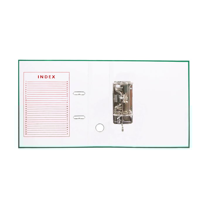 Top Office Класьор, 8 cm, PP, с метален кант, зелен