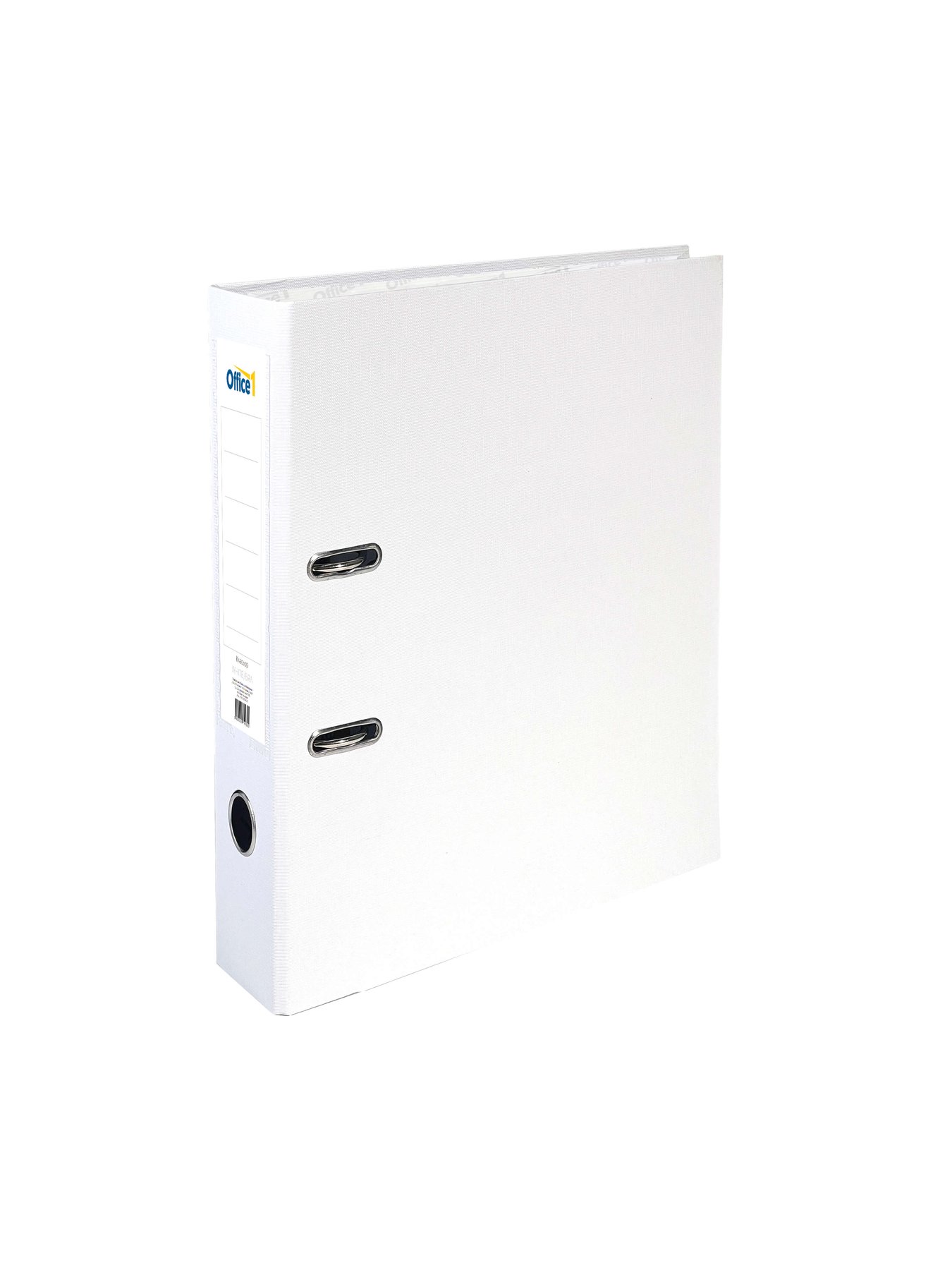 Office 1 Binder, 8 cm, PP, without metal edge, white
