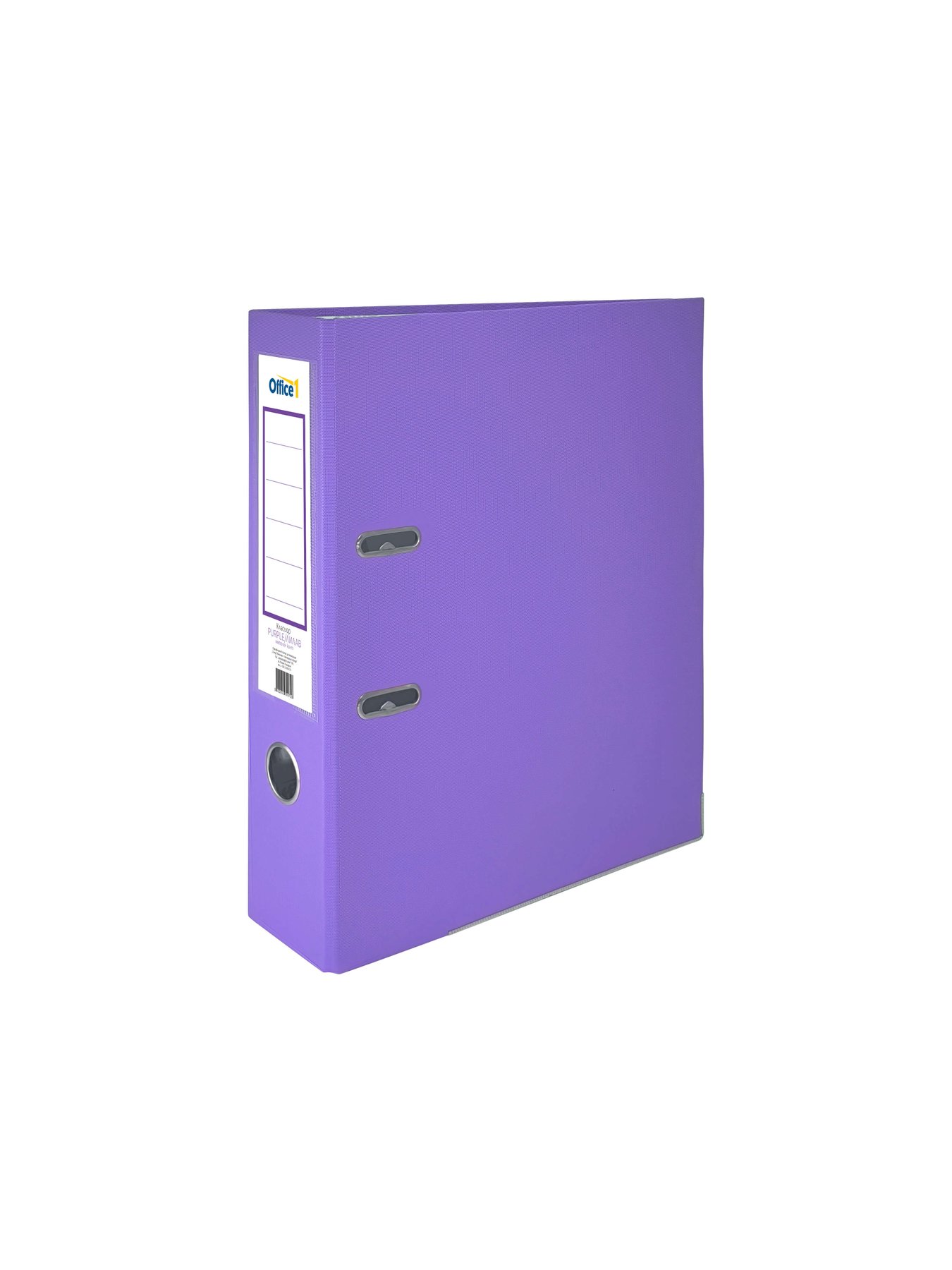 Office 1 Binder, 8 cm, PP, with Metal Edge, Unassembled, Purple, 50 pcs
