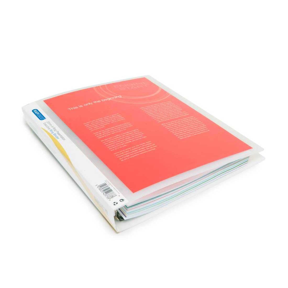Rapesco Binder, A4, PP, with 4 O-rings, 25 mm, white