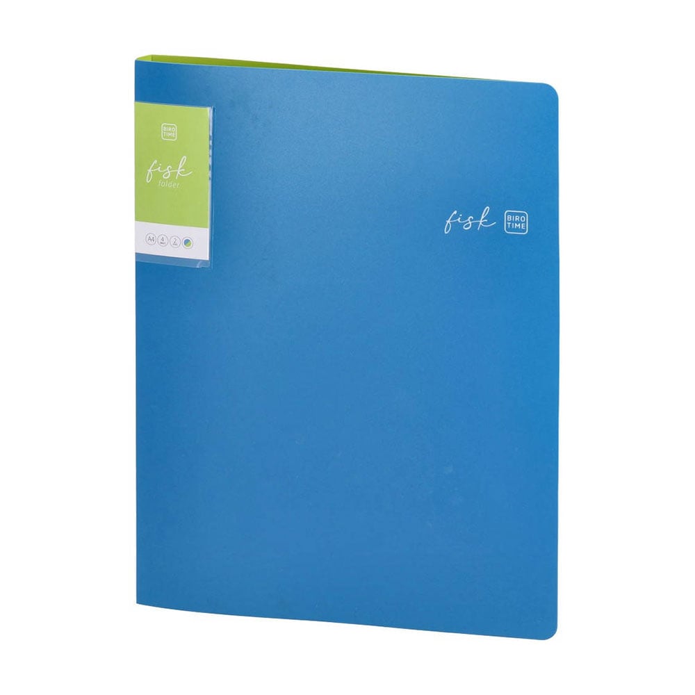 Biro Time Fisk Binder, A4, 2 rings, 20 mm, blue