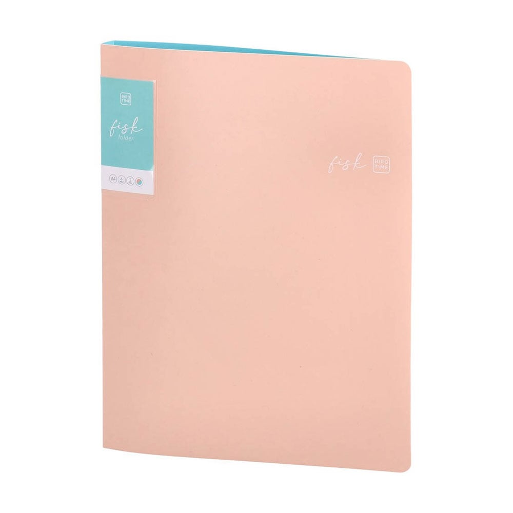 Biro Time Fisk Binder, A4, 4 rings, 20 mm, peach