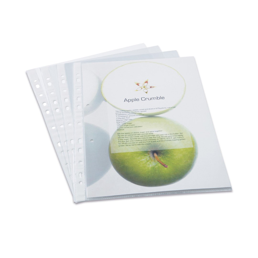 Rapesco Document pockets Eco, A4, crystal, 100 pcs