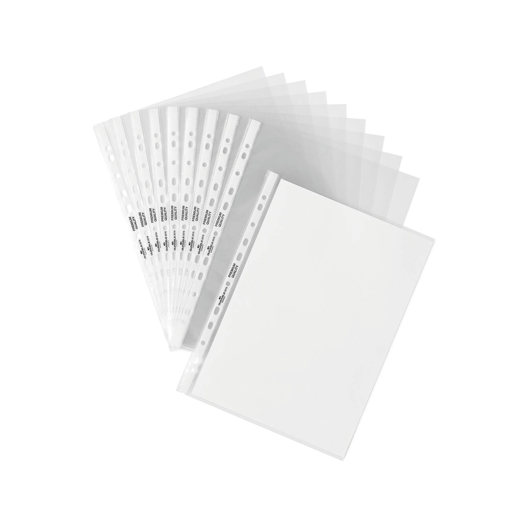 Durable Document pocket Premium, crystal, 80 microns, 10 pcs