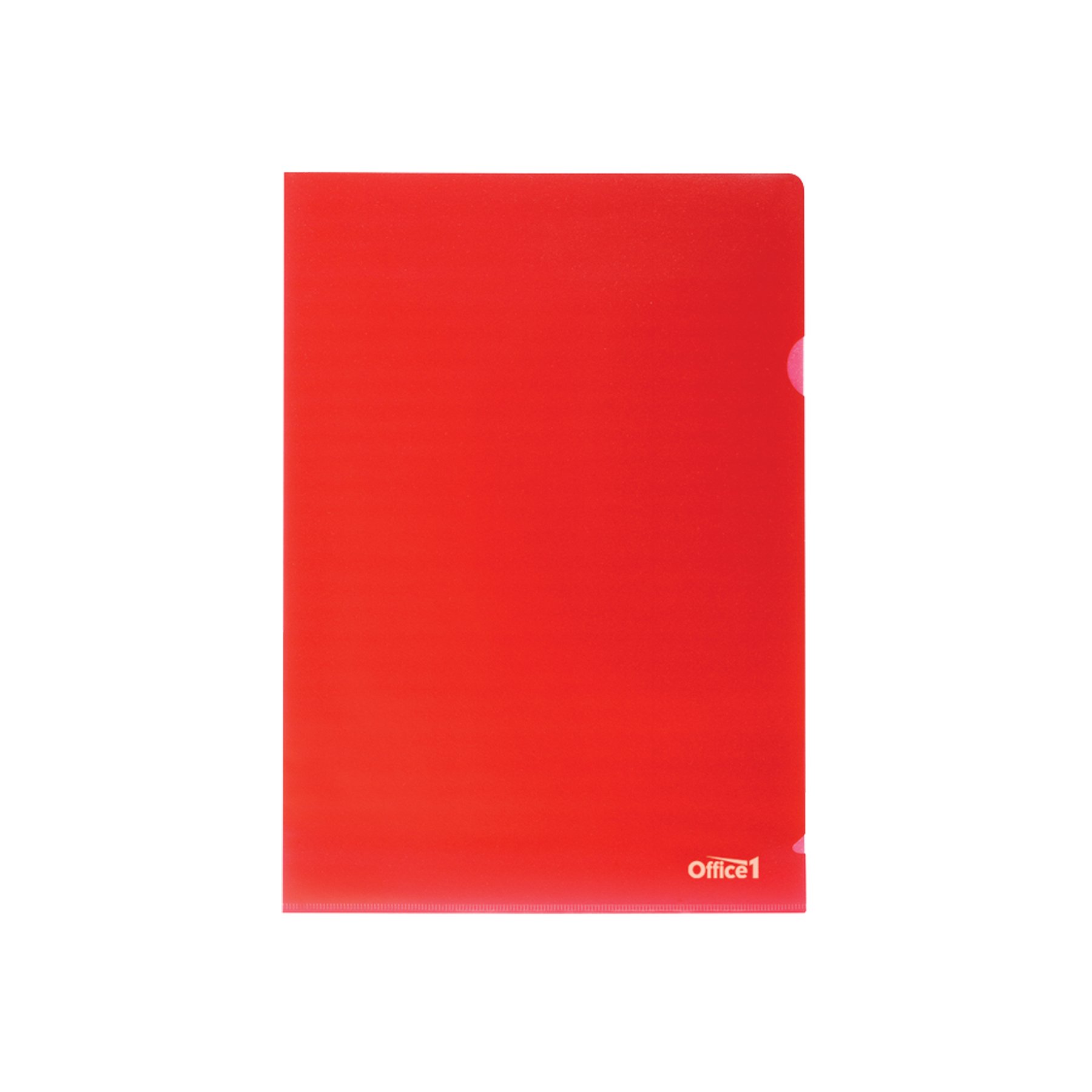 Office 1 L-folders, A4, 90 µm, red, 10 pcs