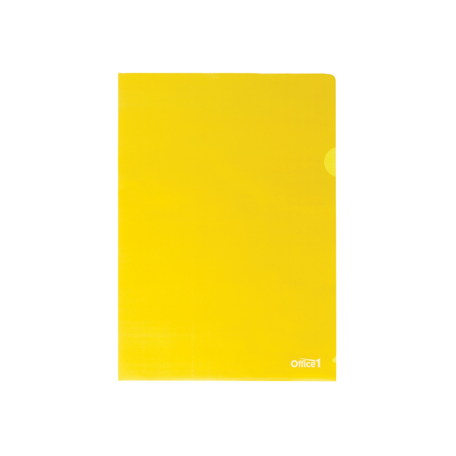 Office 1 Document pocket, L-shaped, A4, 90 µm, yellow, 10 pieces