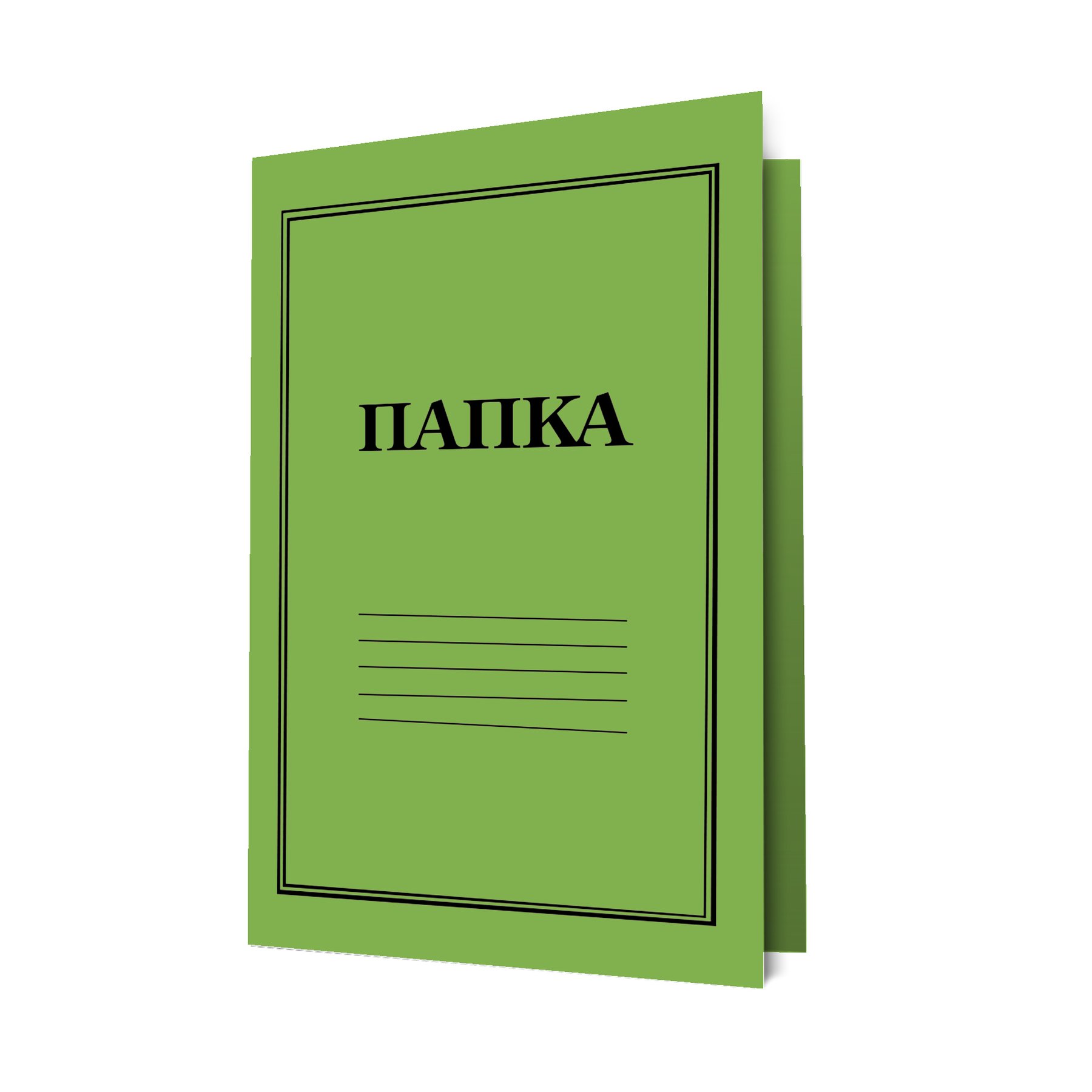 Folder, cardboard, with fastener, 250 g/m?, green, 10 pcs
