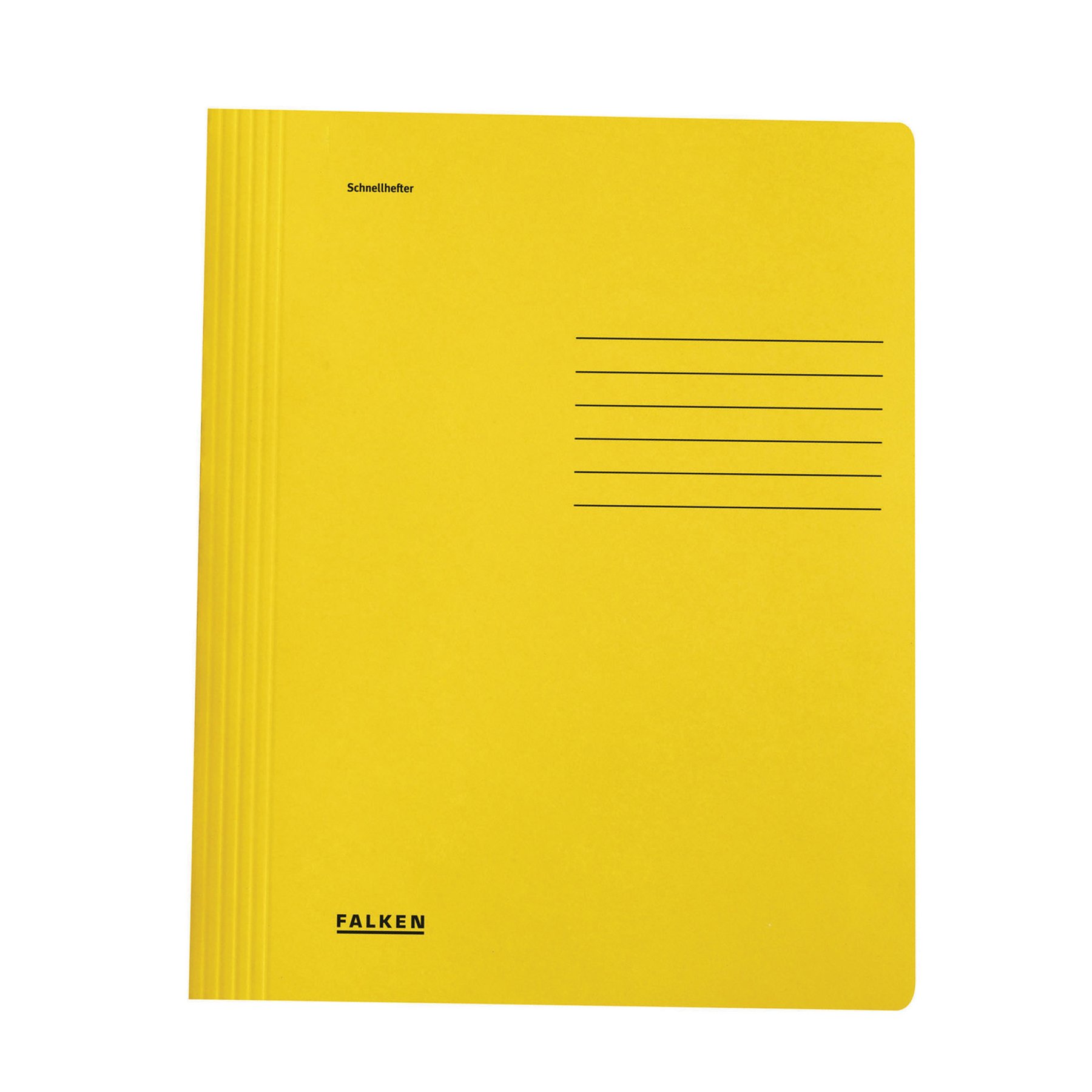 Falken Folder, cardboard, with fastener, yellow