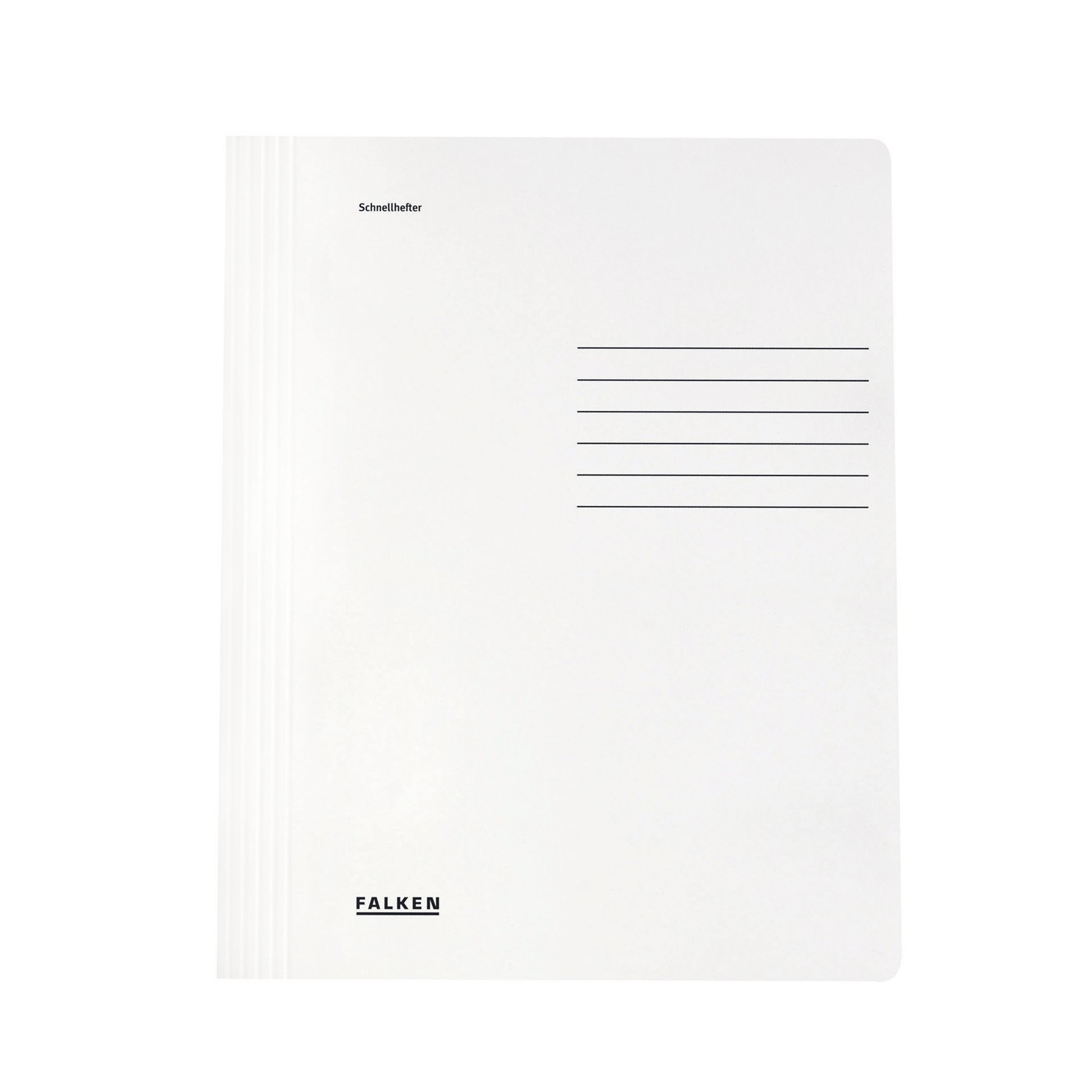 Falken Folder, cardboard, with fastener, white