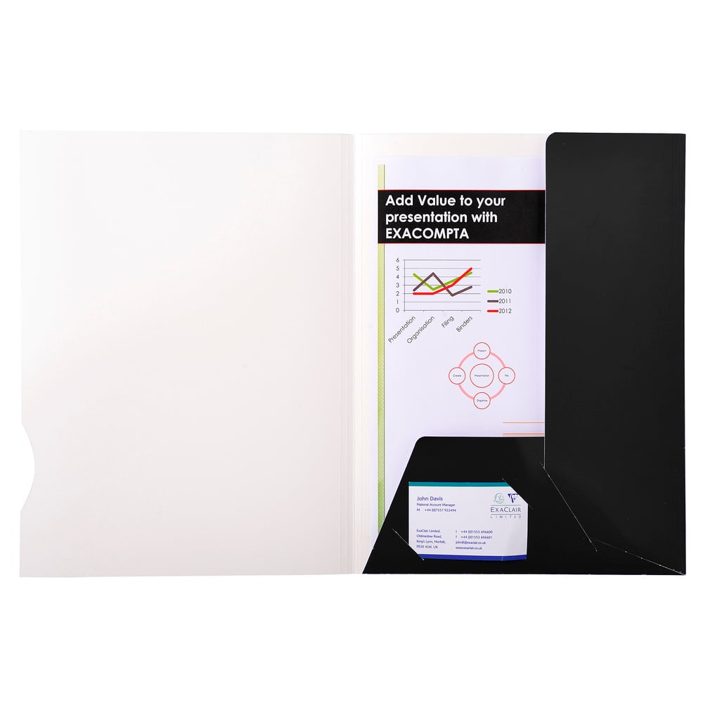 Exacompta Presentation folder Chromulux, A4, black