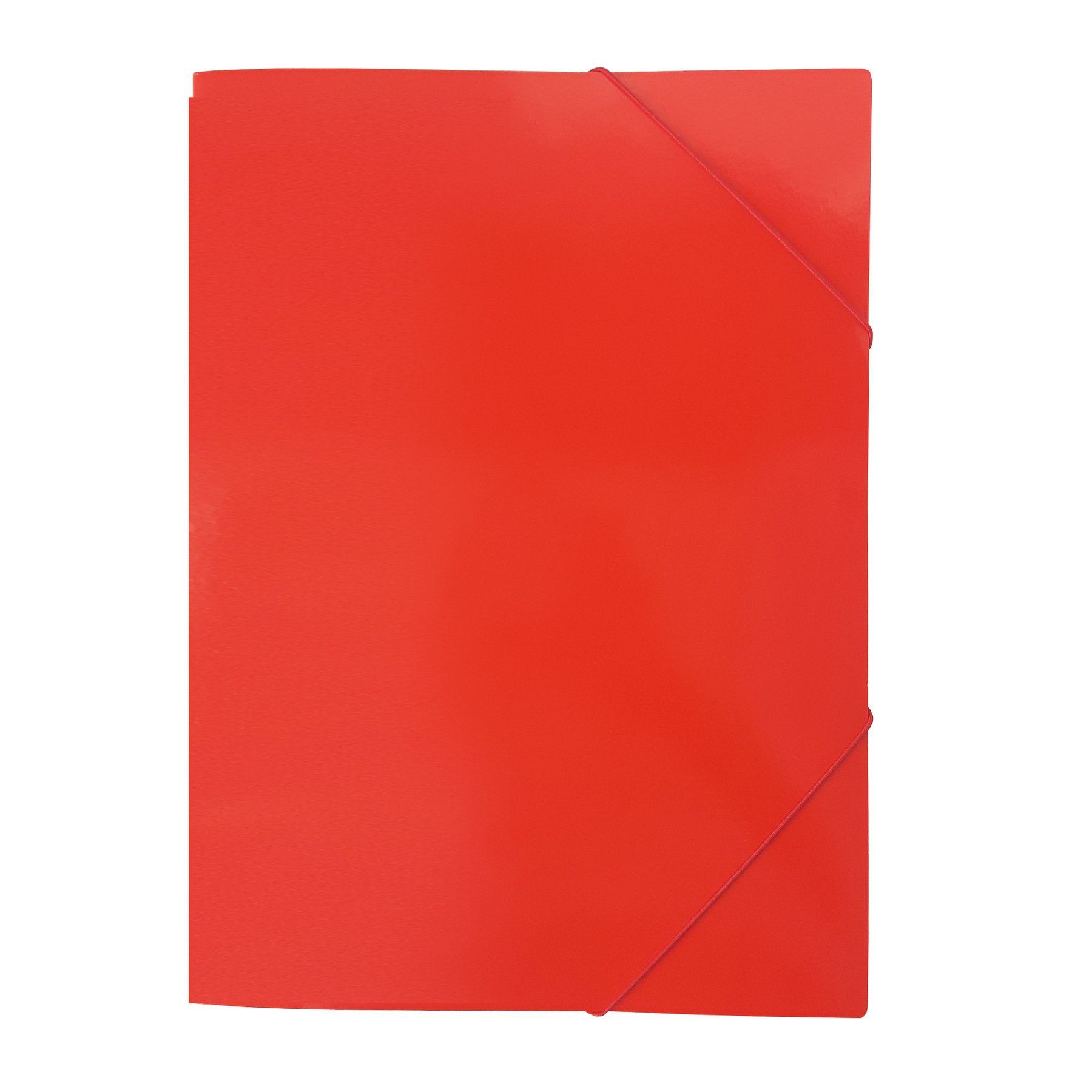 Folder, cardboard, with elastic, UV varnish, 235 ? 325 mm, 350 g/m2, red
