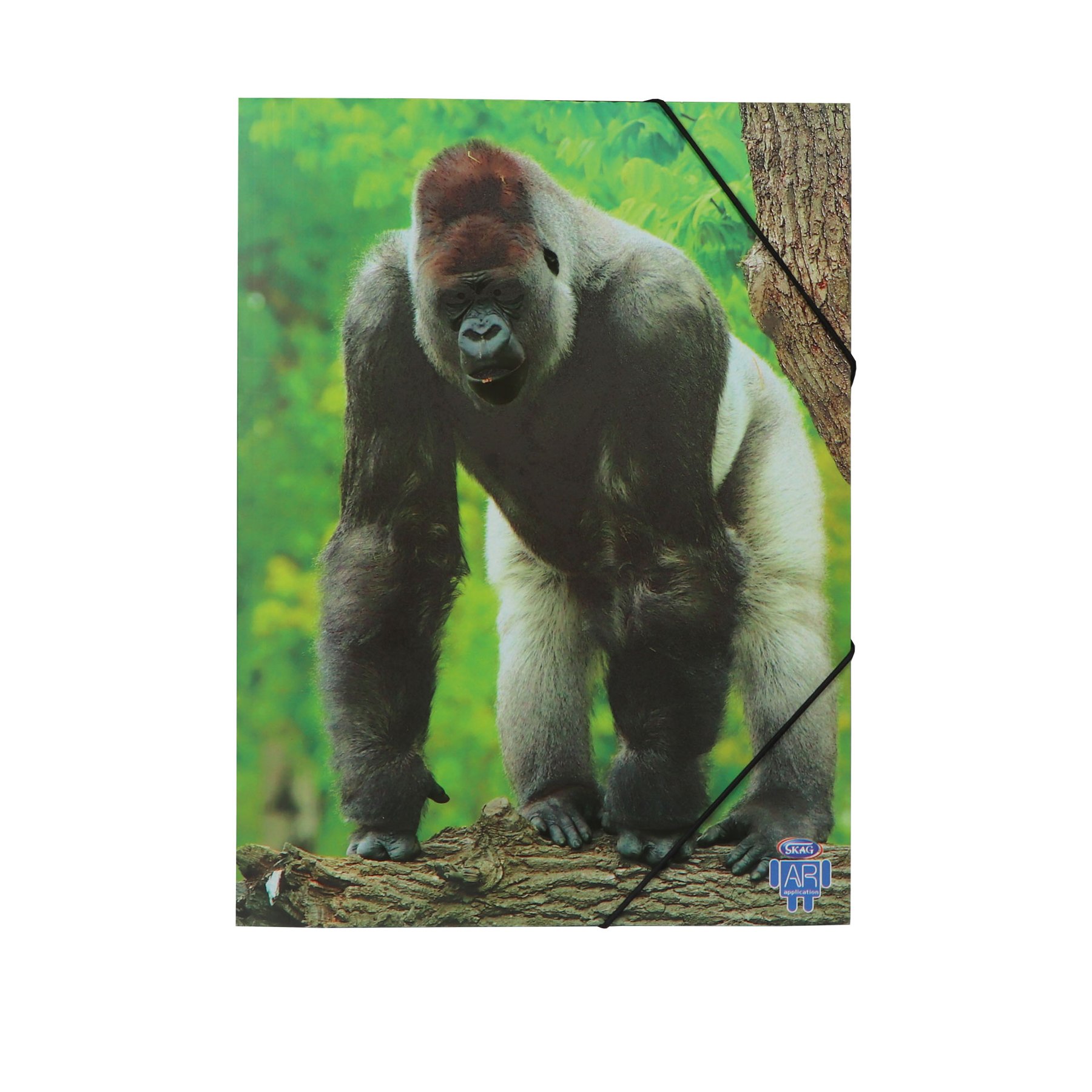 Skag Folder AR, cardboard, with elastic band, 25 x 35 cm, gorilla