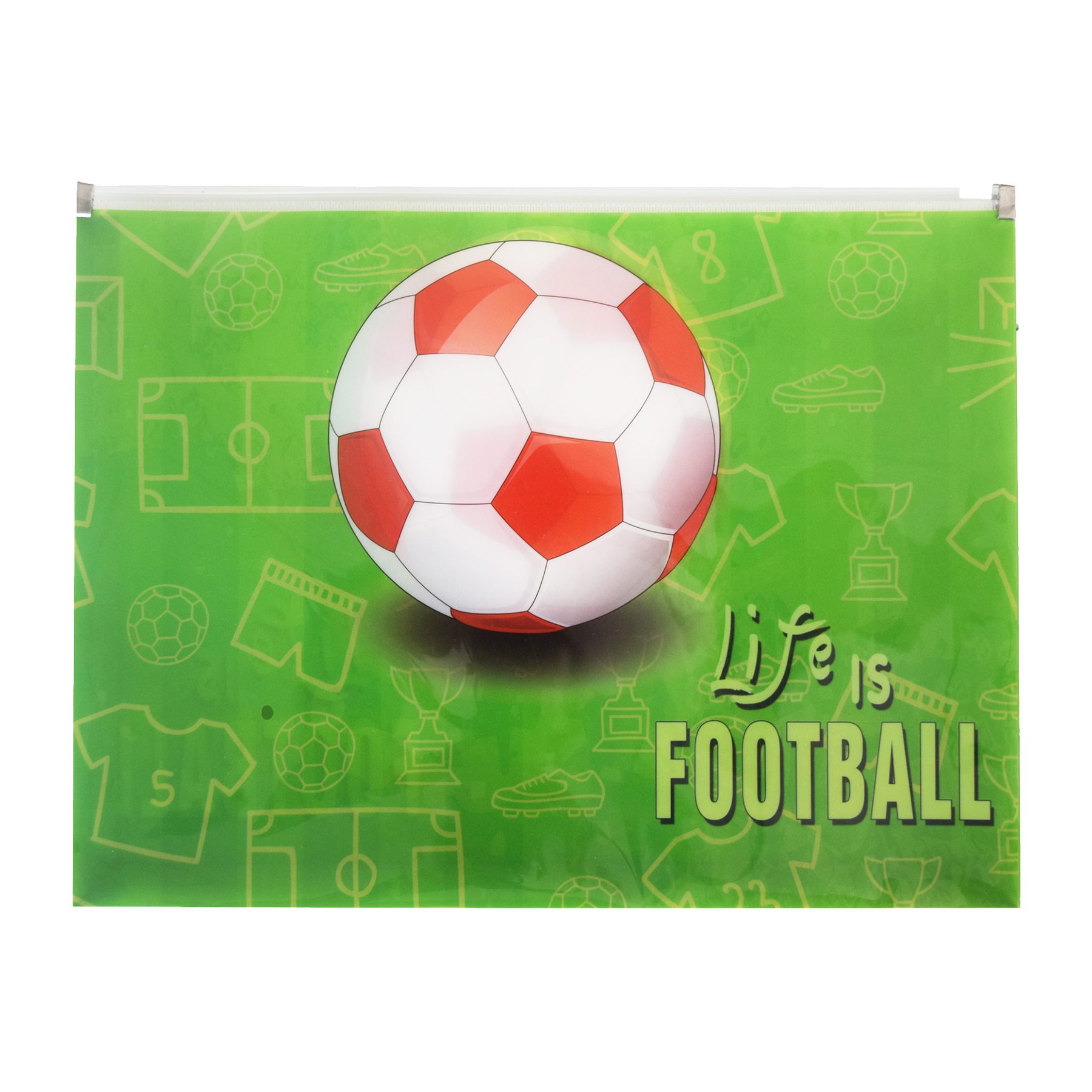 Panta Plast Folder Football Collection, PP, with zipper, A4