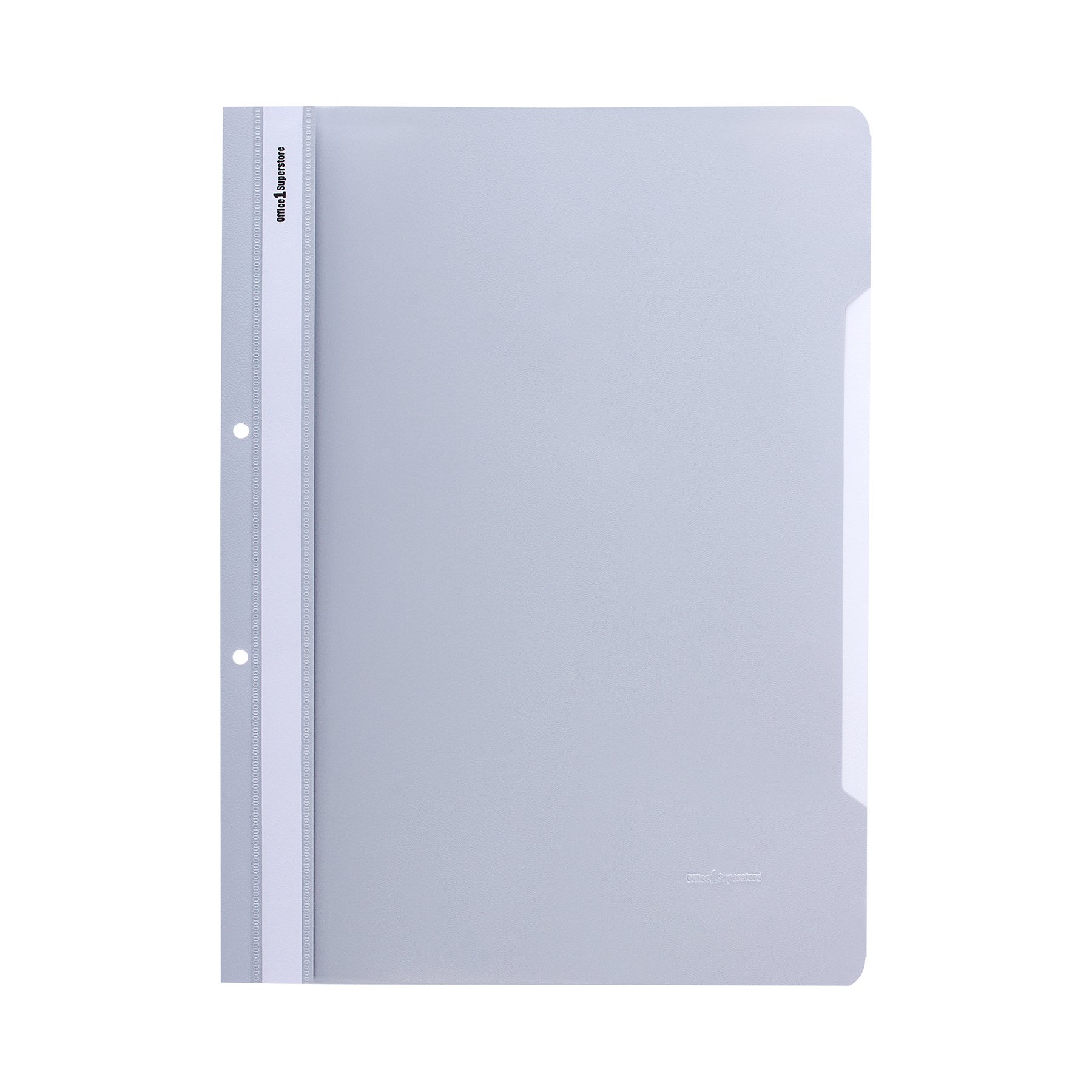 Office 1 Folder, PP, perforated, grey, 12 pieces