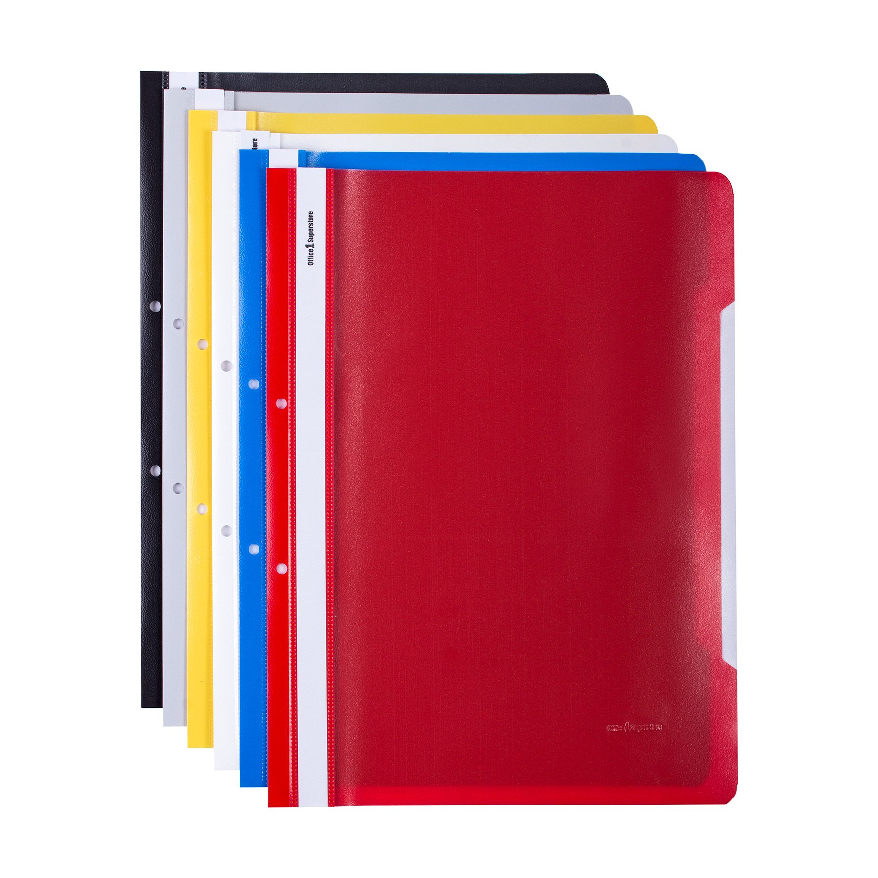 Office 1 Folder, PP, perforated, assorted colors, 12 pieces