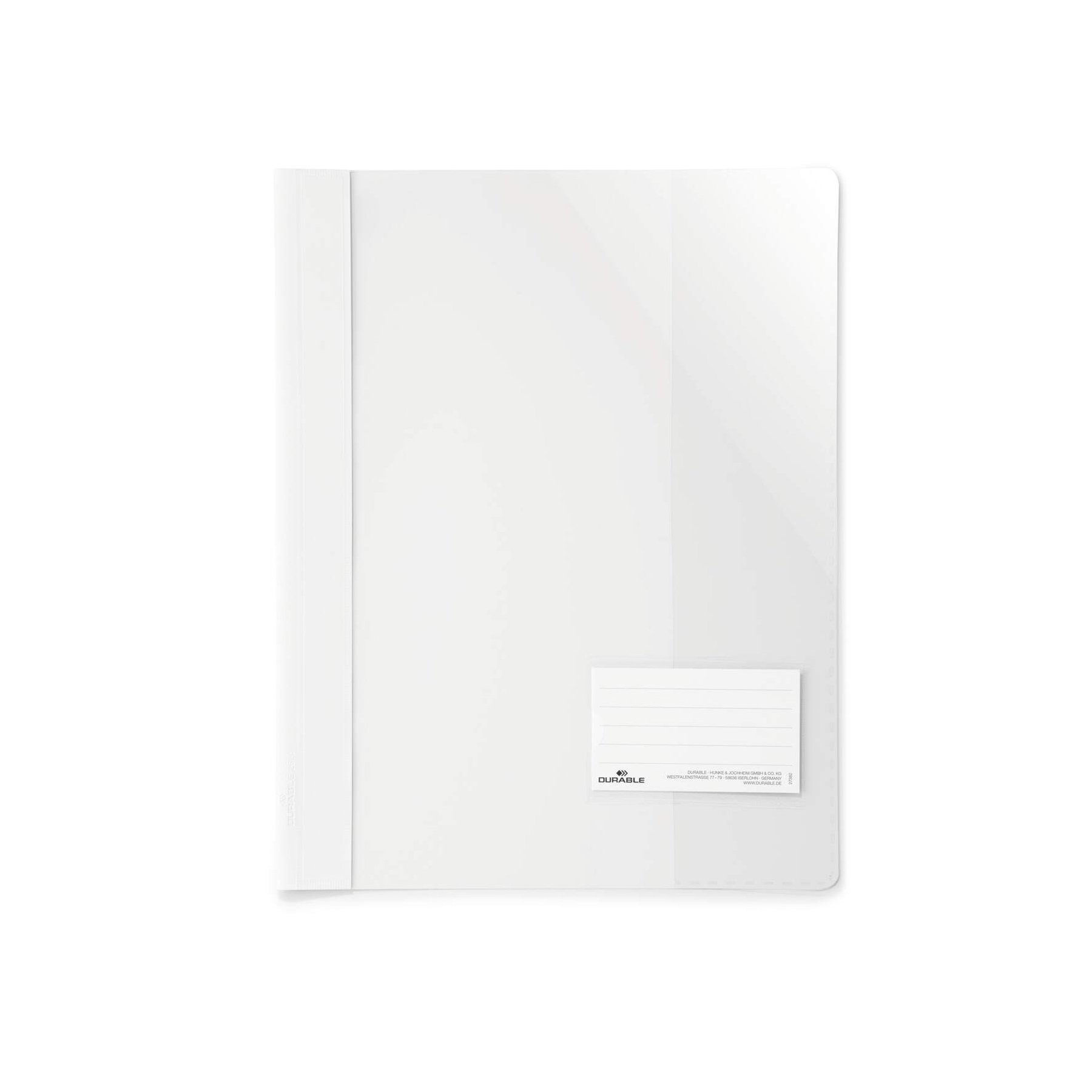 Durable Folder, A4+, PP, with business-card pocket, white