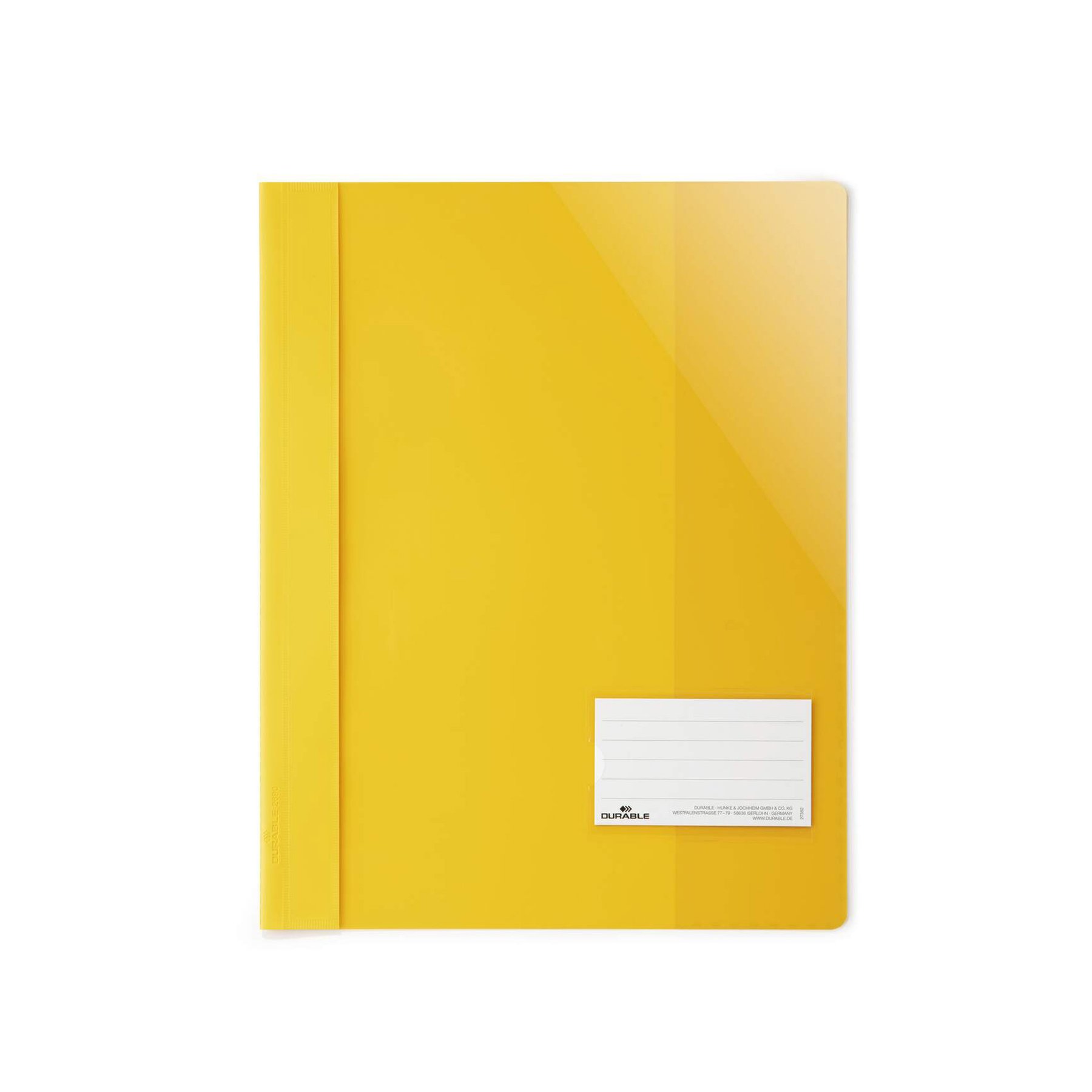 Durable Folder, A4+, PP, with business card pocket, yellow