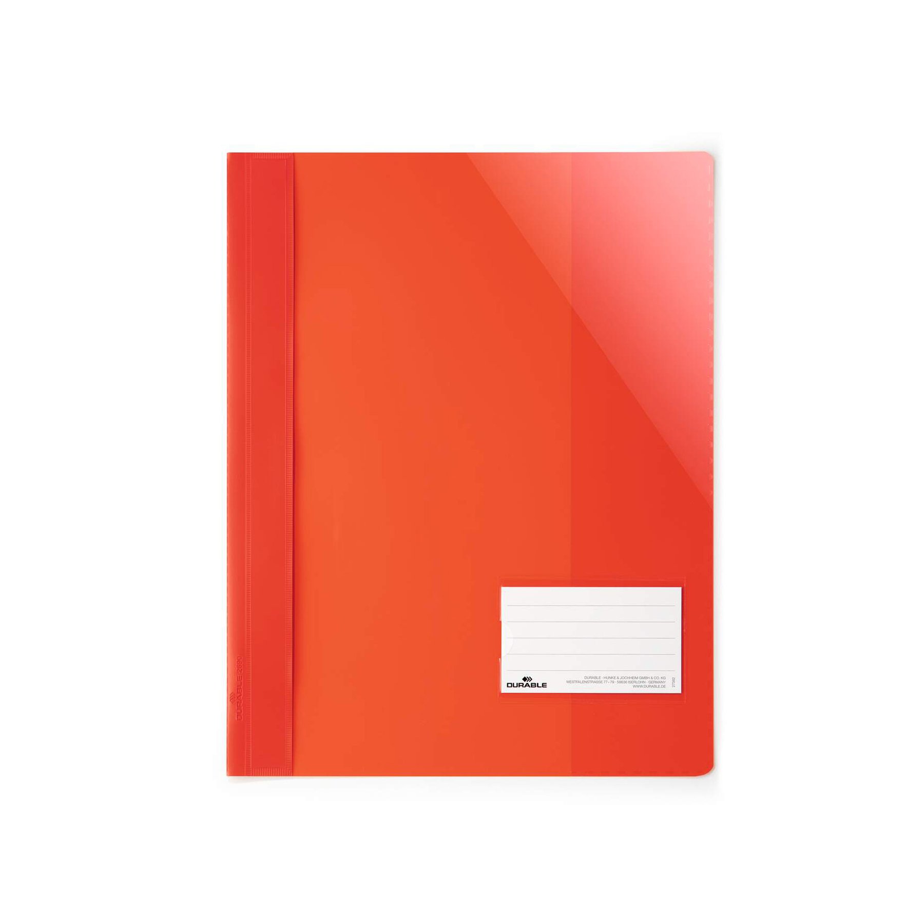 Durable Folder, A4+, PP, with business card pocket, red