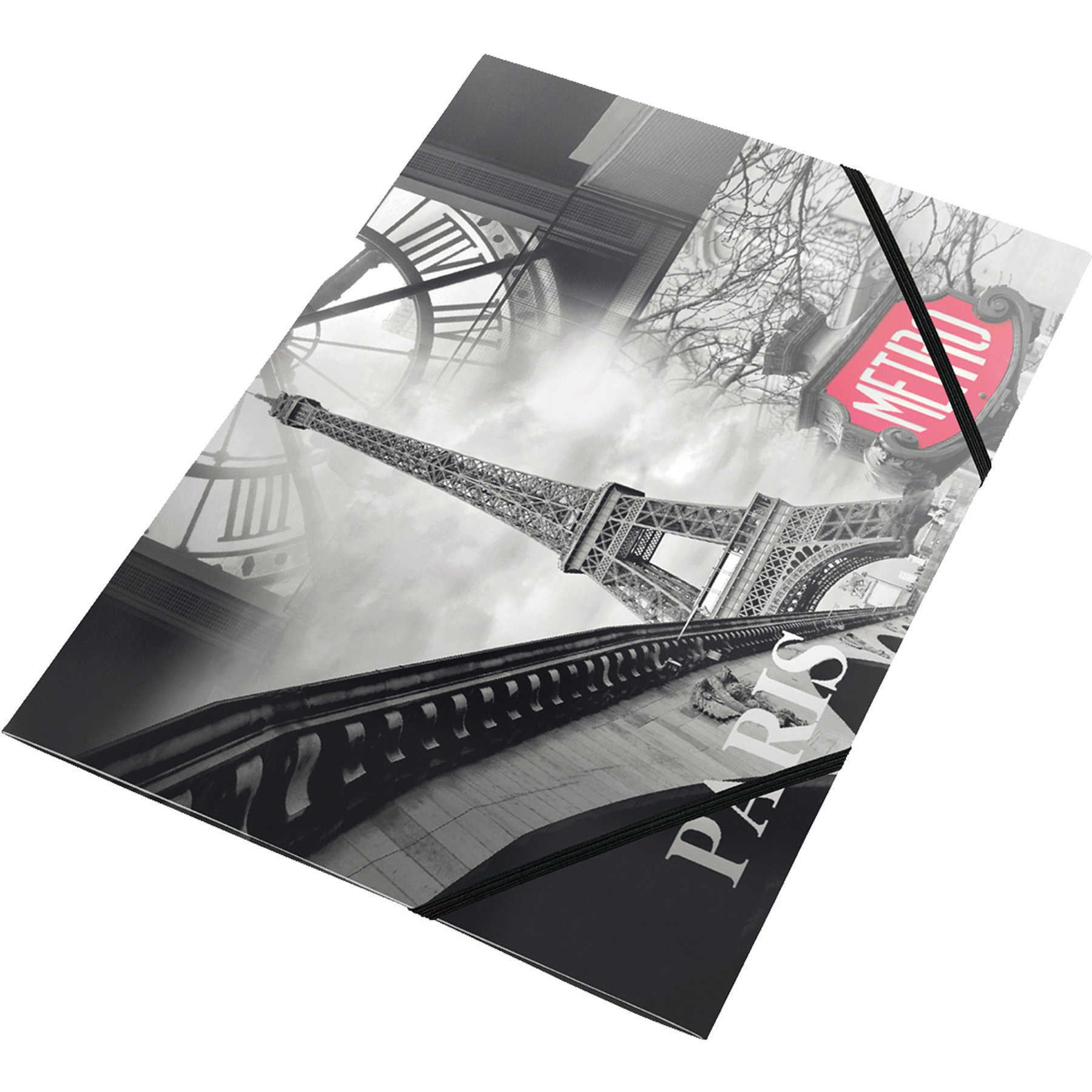 Panta Plast Folder Paris Collection, PP, elastic, 3 flaps, A4