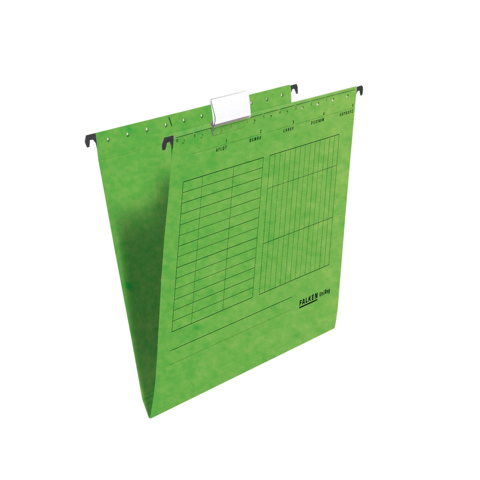 Falken Filing Folder, V-shape, green, 5 pieces