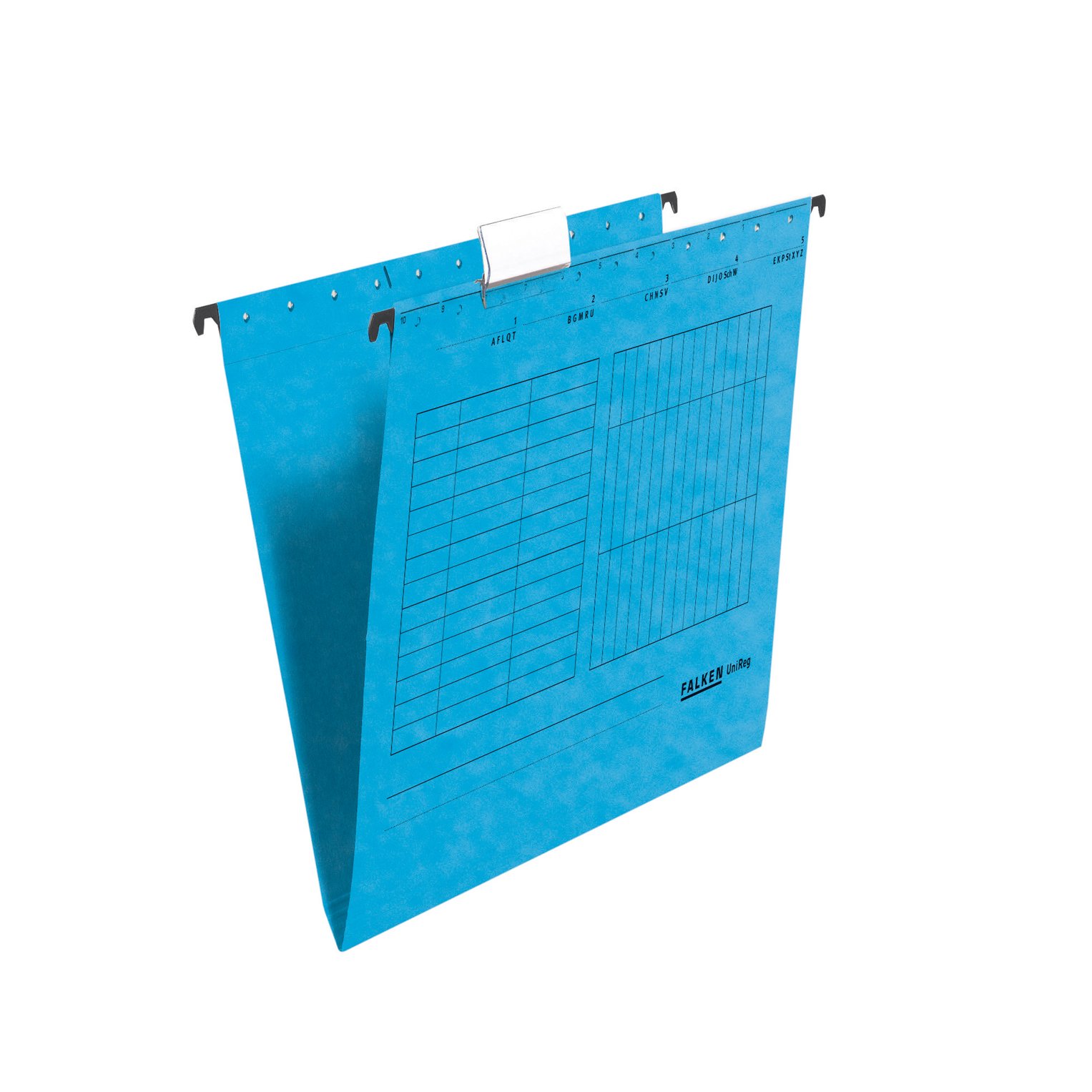 Falken Filing Folder, V-shaped, blue, 25 pcs
