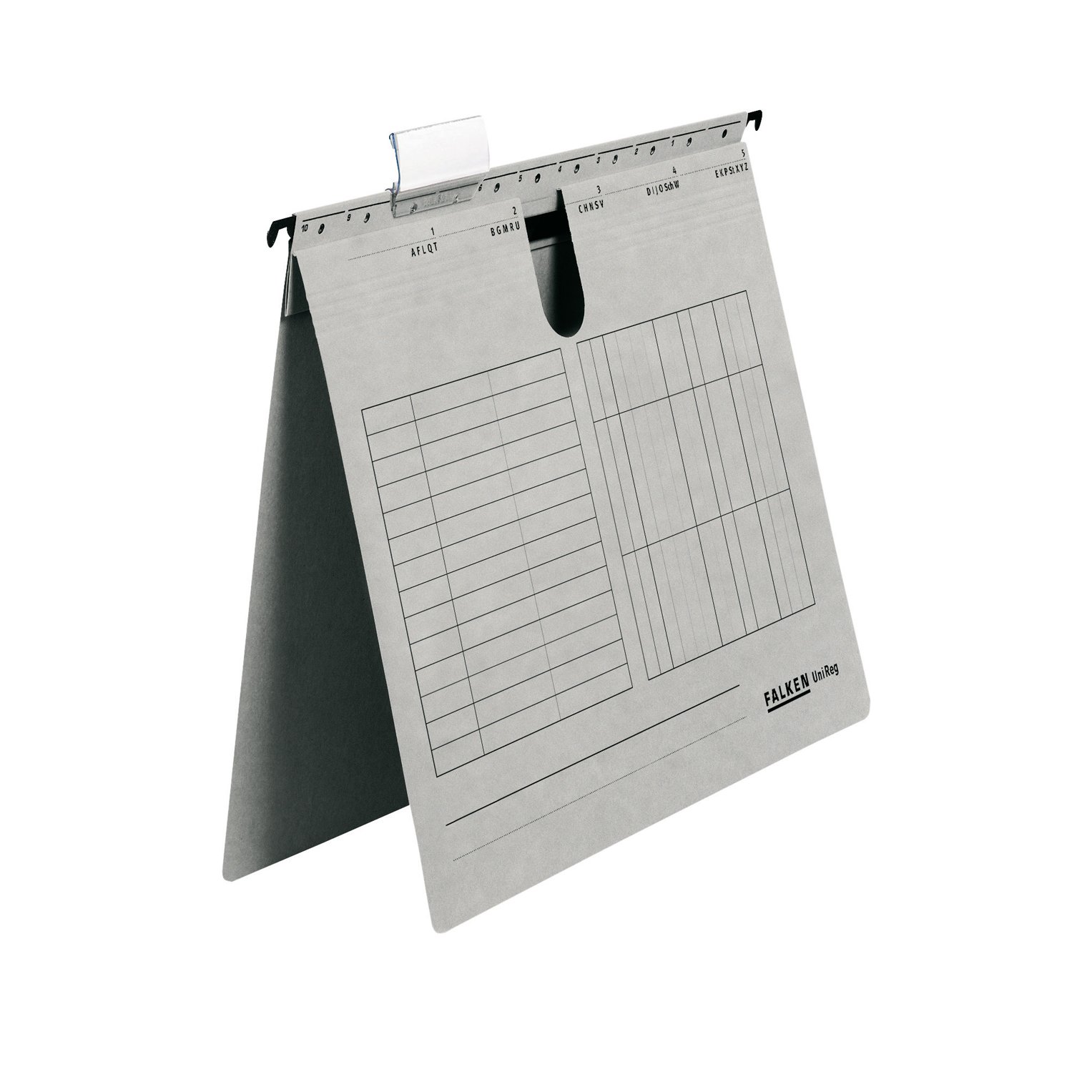 Falken Filing Folder, L-shape, grey, 25 pcs