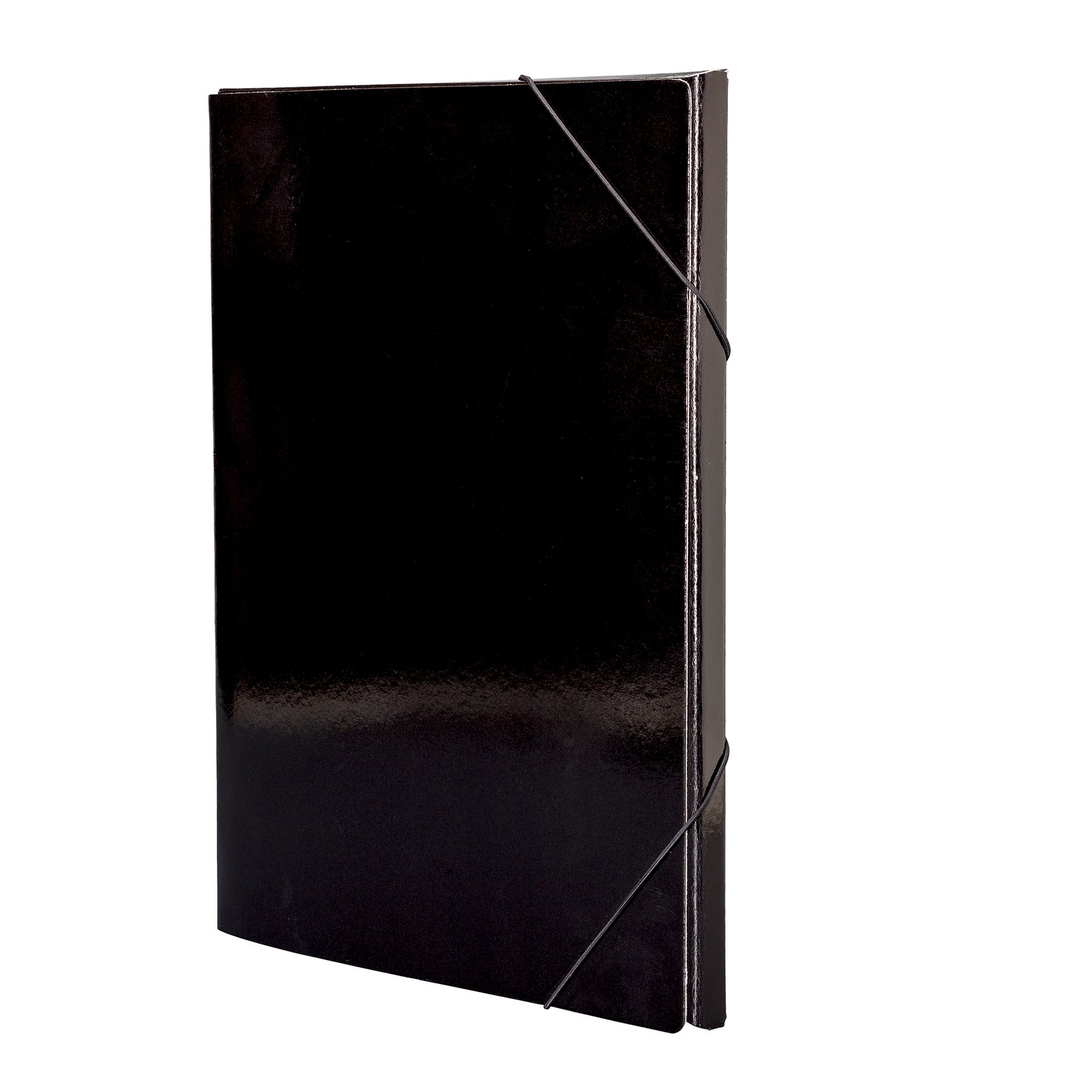 Box file, with elastic, A4, 15 mm, UV lacquer, black
